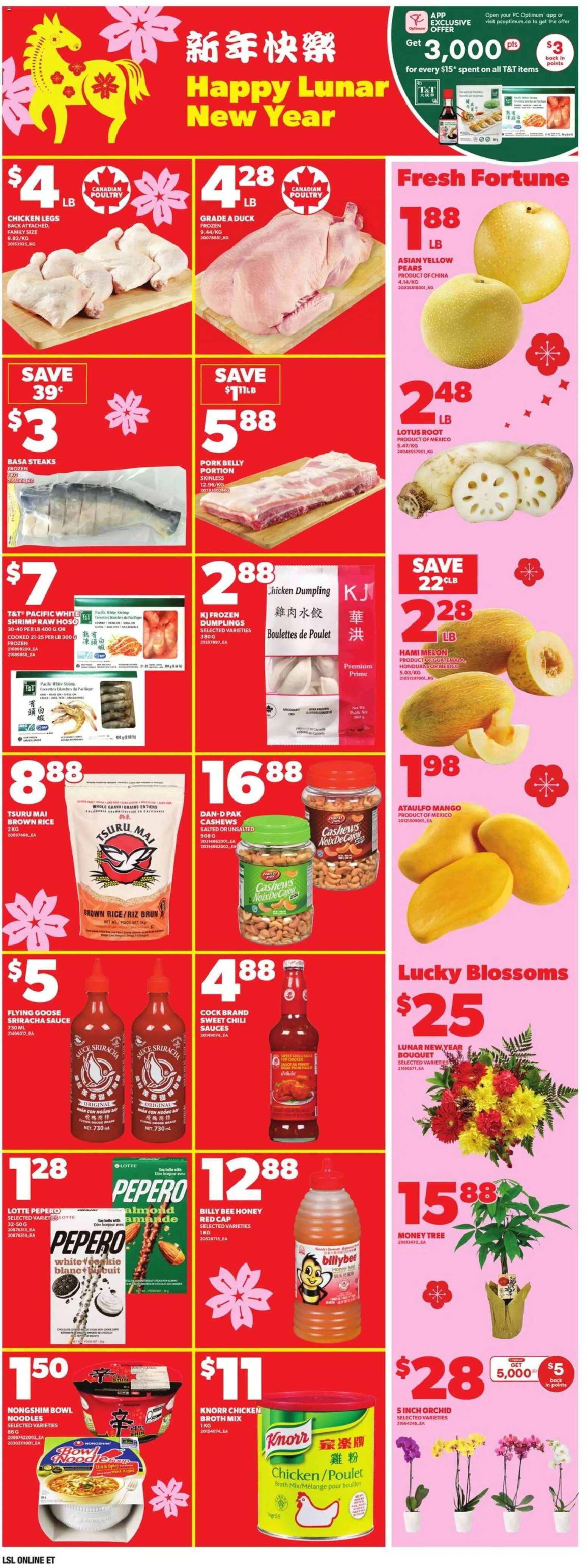 Loblaws flyer valid from 29.01.2026 | Page: 12 | Products: Rice, Noodles, PC, Chicken