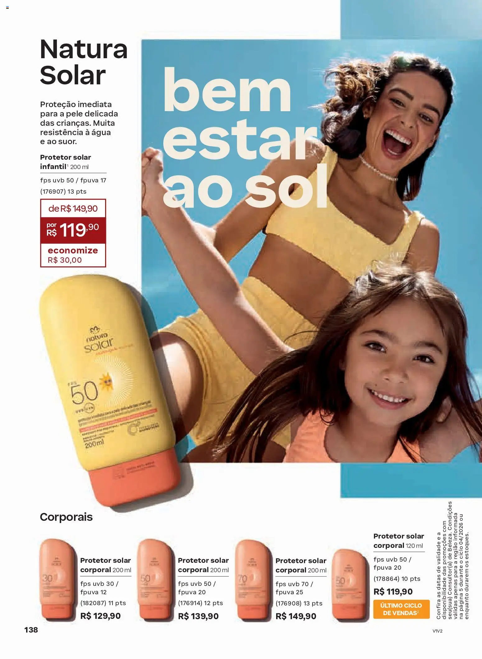 Natura Folheto - válido de 19.02.2026 | Página: 138 | Produtos: Protetor solar
