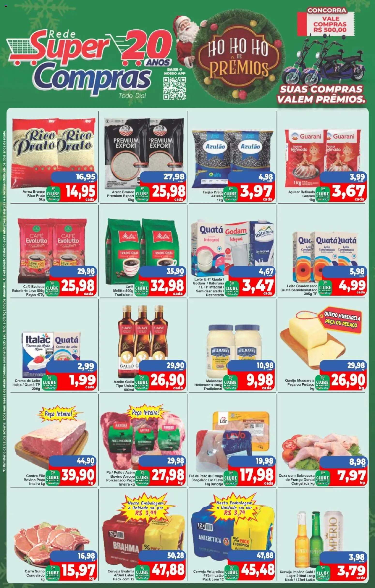 Rede Super Compras Folheto - válido de 08.12.2025 | Página: 1 | Produtos: Creme de leite, Maionese, Pá, Peito de frango