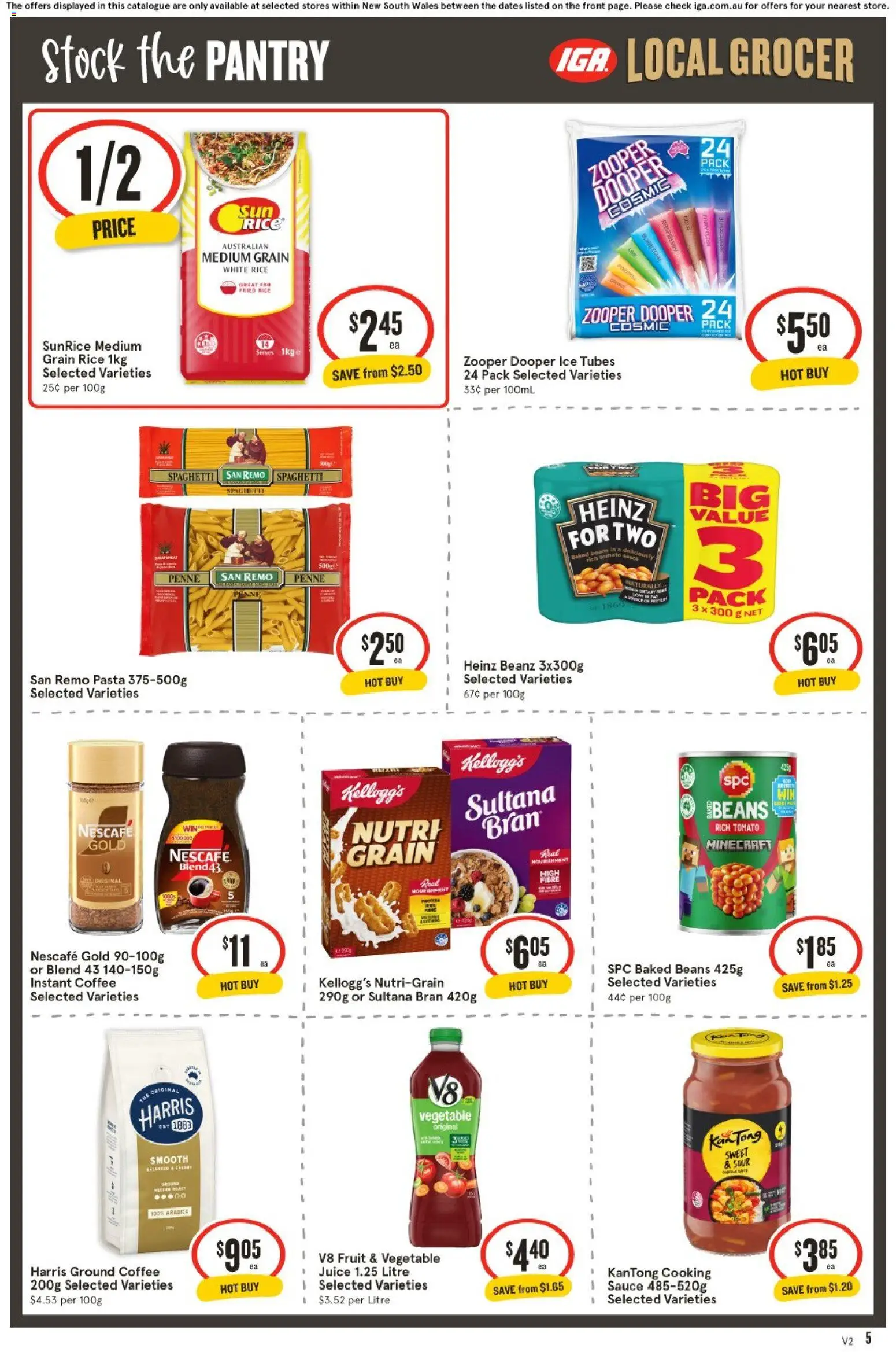 IGA catalogue - valid from 25.02.2026 | Page: 5 | Products: Coffee, Juice, Pasta, Lime