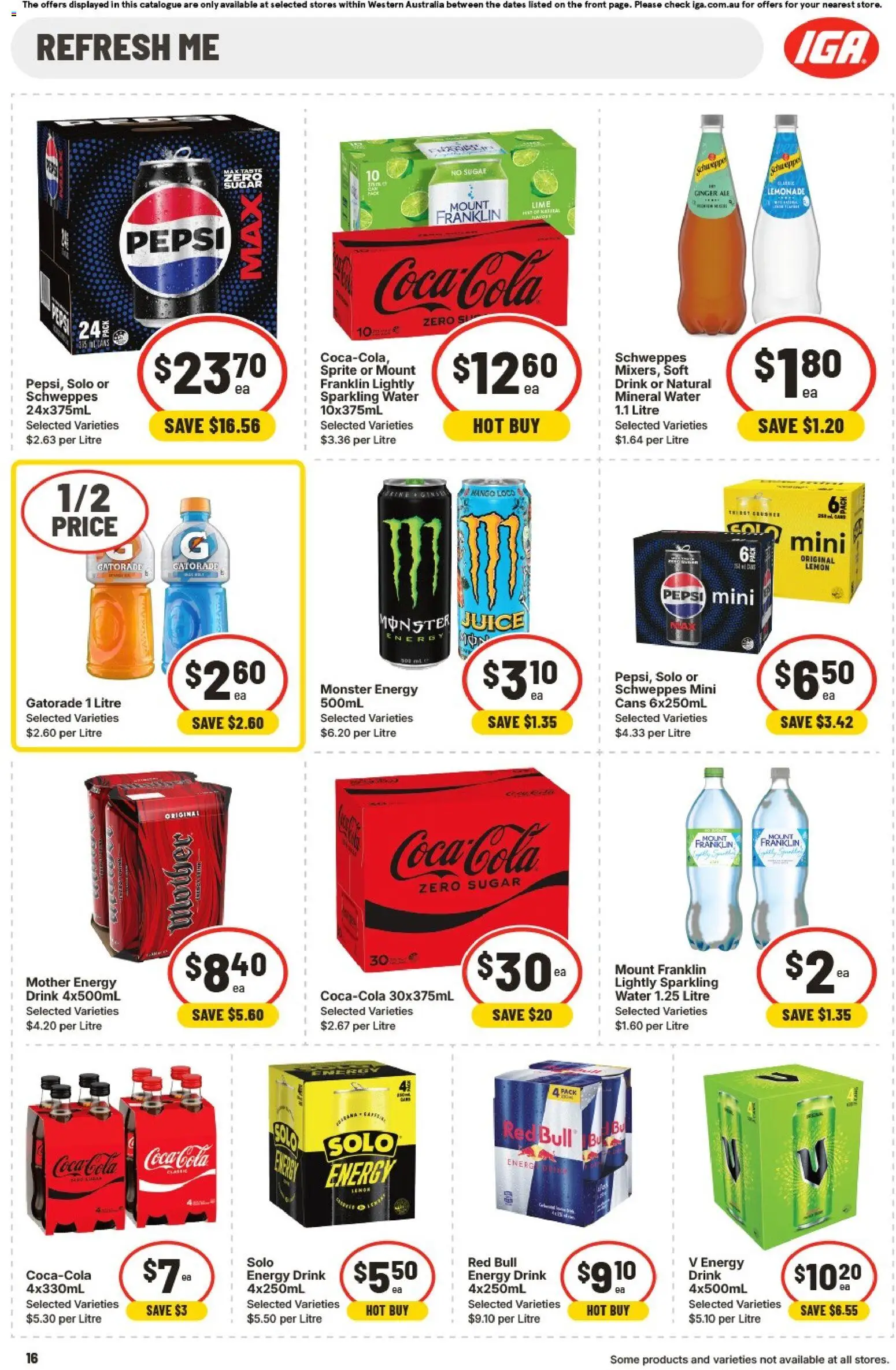 IGA catalogue - valid from 25.02.2026 | Page: 16 | Products: Juice, Coca Cola, Mango, Lime
