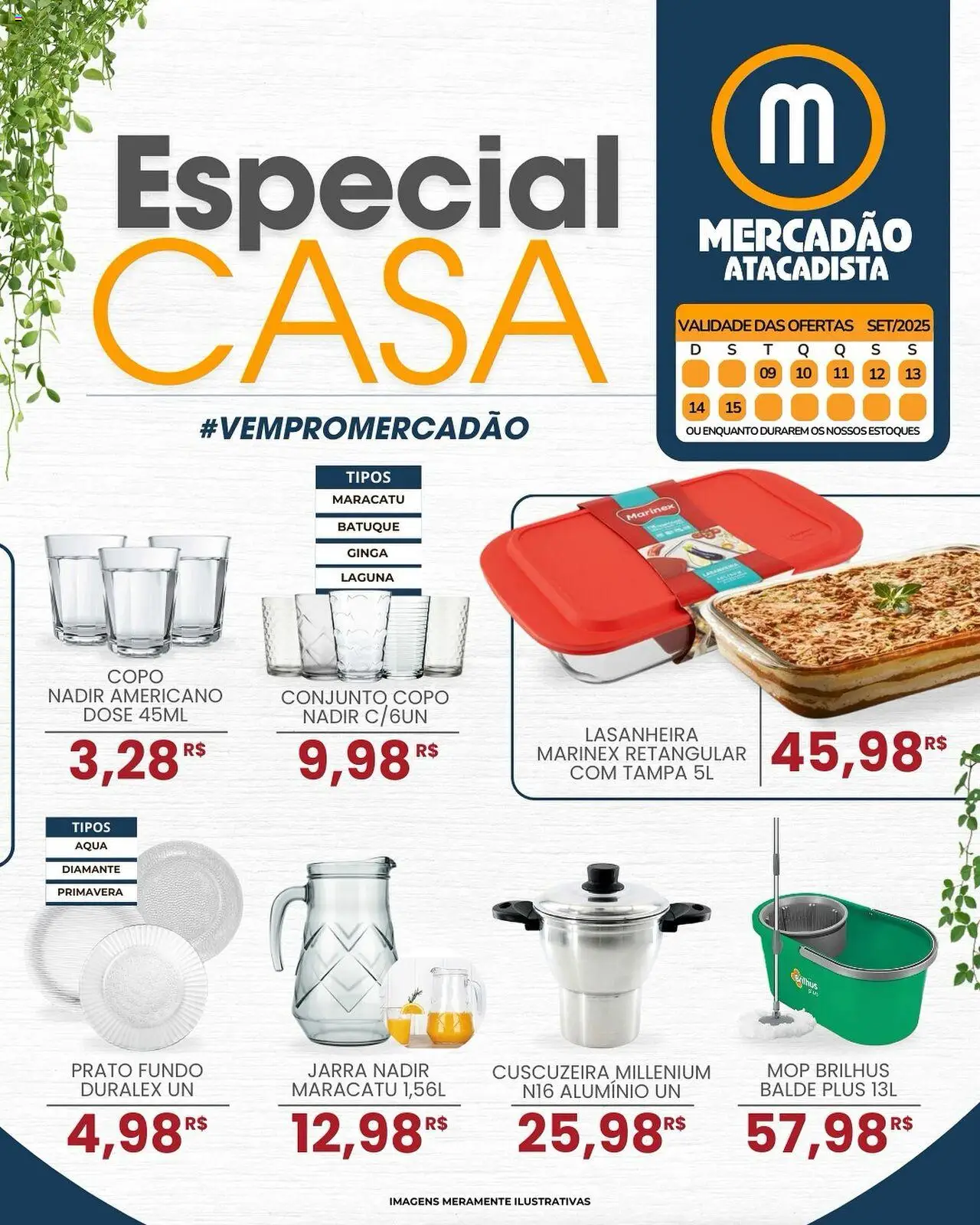 Mercadão Atacadista Folheto - válido de 09.09.2025 | Página: 1 | Produtos: Mop, Jarra, Balde