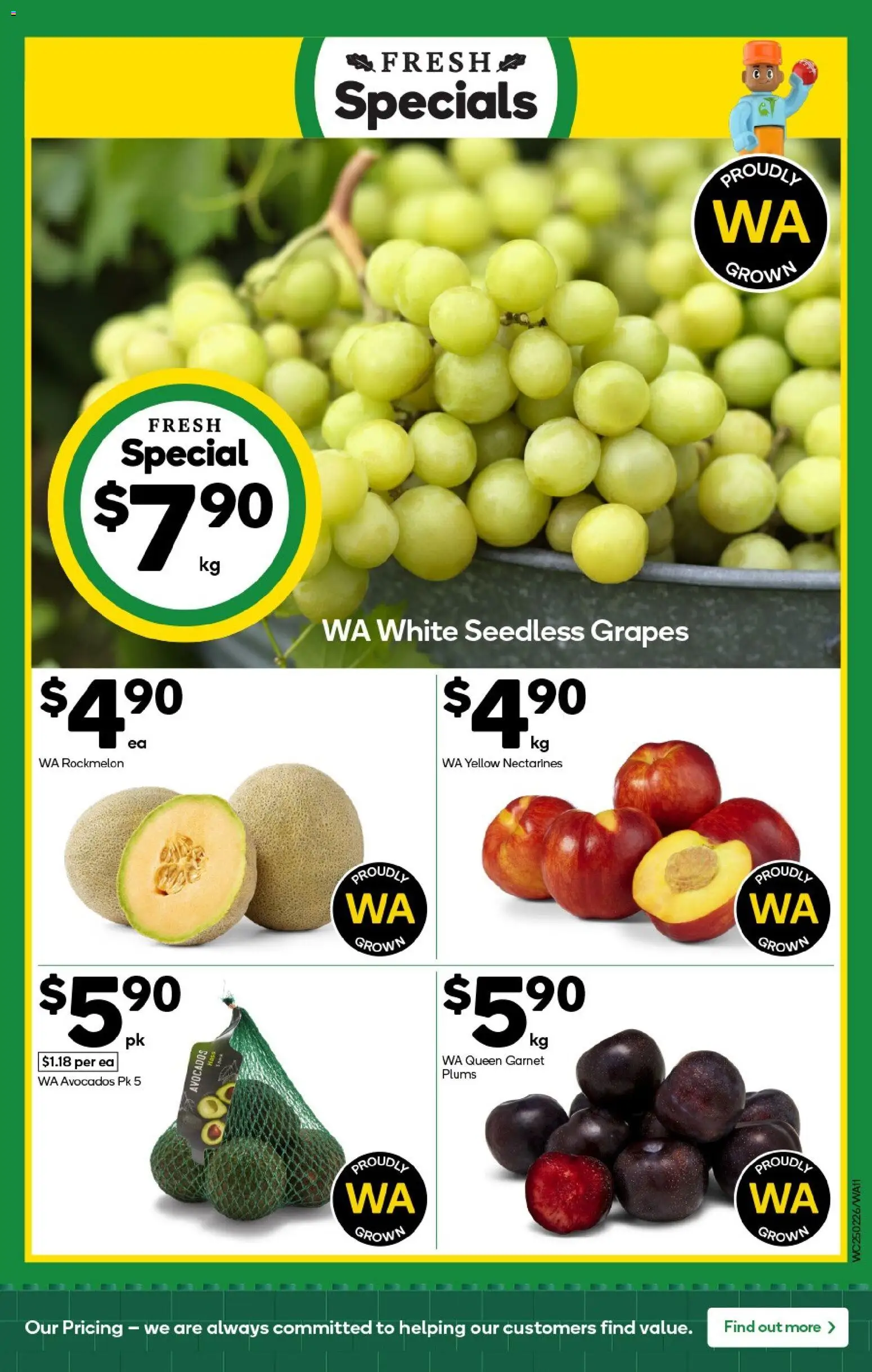 Woolworths catalogue - valid from 25.02.2026 | Page: 11 | Products: Grapes, Rockmelon, Plums