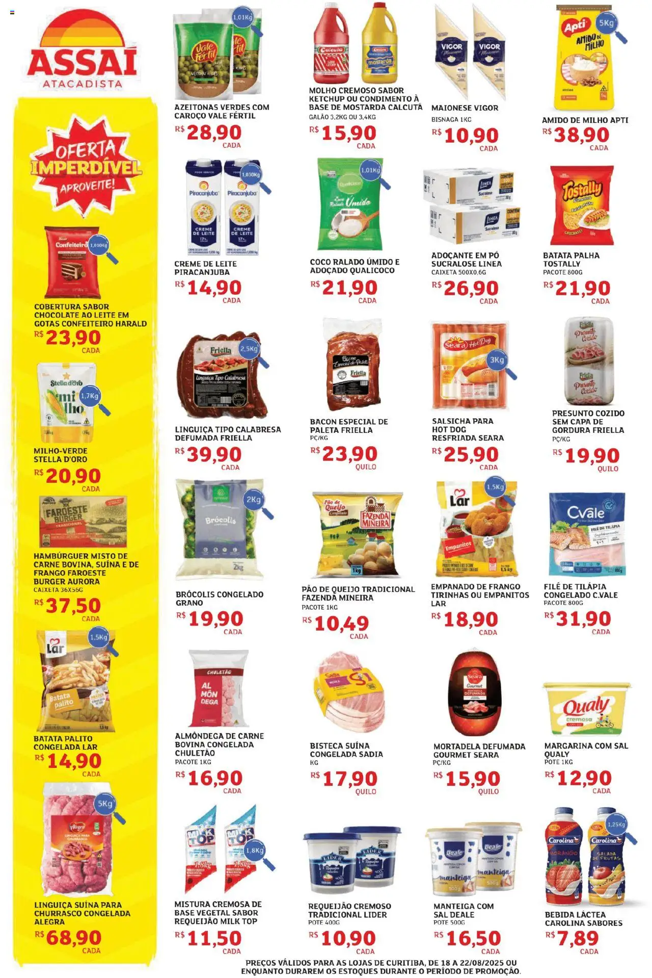 Assaí Atacadista Folheto - válido de 18.08.2025 | Página: 2 | Produtos: Presunto, Ketchup, Maionese, Requeijão