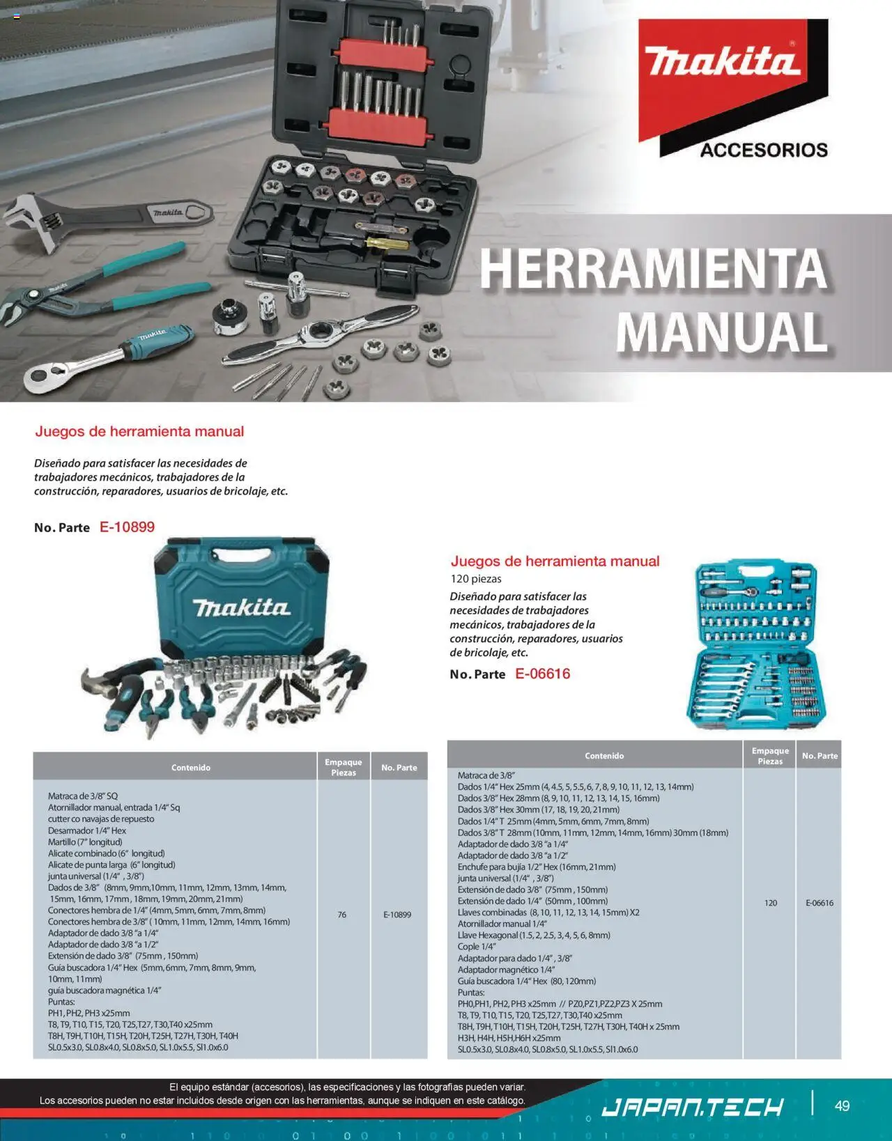 Nuevas ofertas de Makita válidas en toda la República Mexicana desde el 07.10.2024. ¡Encuentra las mejores ofertas en Makita catálogo Líneas de Ensamble! | Página: 49 | Productos: Extensión, Alicate, Martillo, Llave