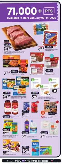 Preview of Safeway weekly flyer / circulaire from shop Safeway valid from 08.01.2026 | Page: 6 | Products: Beef, Pasta, Turkey, Pork