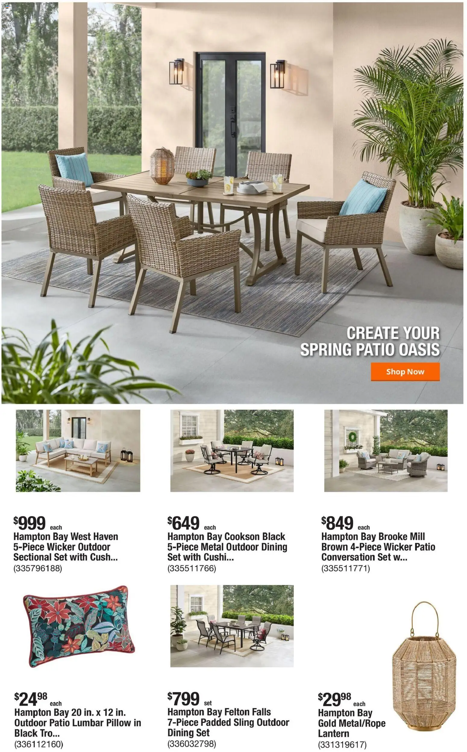 Home Depot Weekly Ad - valid from 05.03.2026 | Page: 2 | Products: Pillow, Sectional