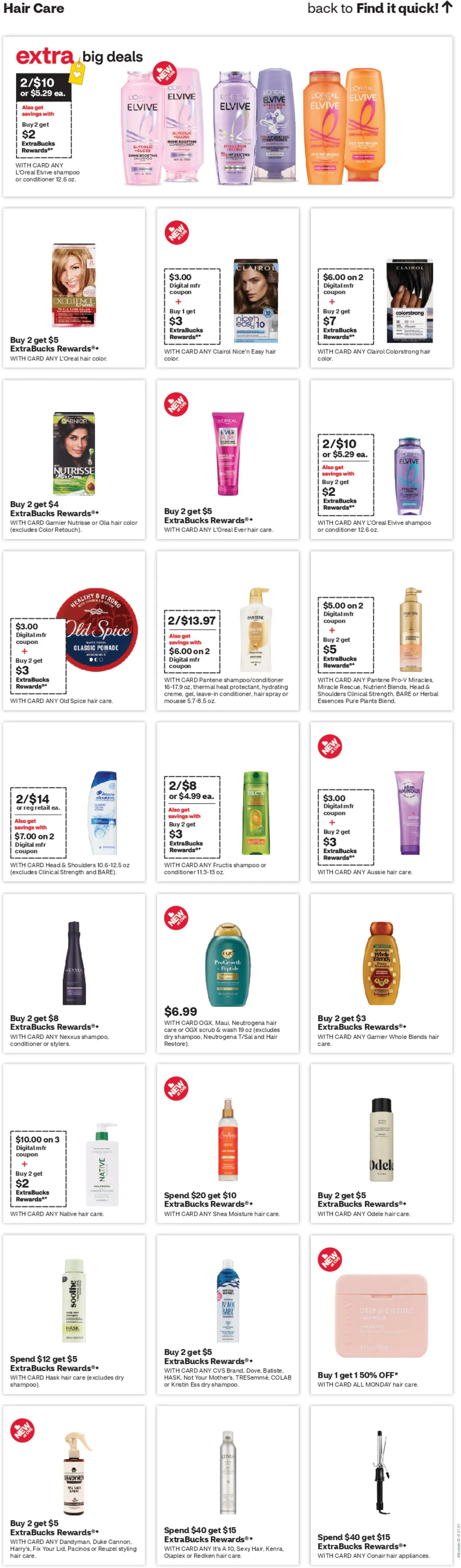 CVS Pharmacy Weekly Ad - WV - valid from 05.04.2026 | Page: 12 | Products: Shampoo, Hair mask, Hair spray, Hair conditioner