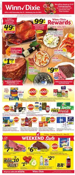 Preview of Winn Dixie weekly ads valid from 19.11.2025
