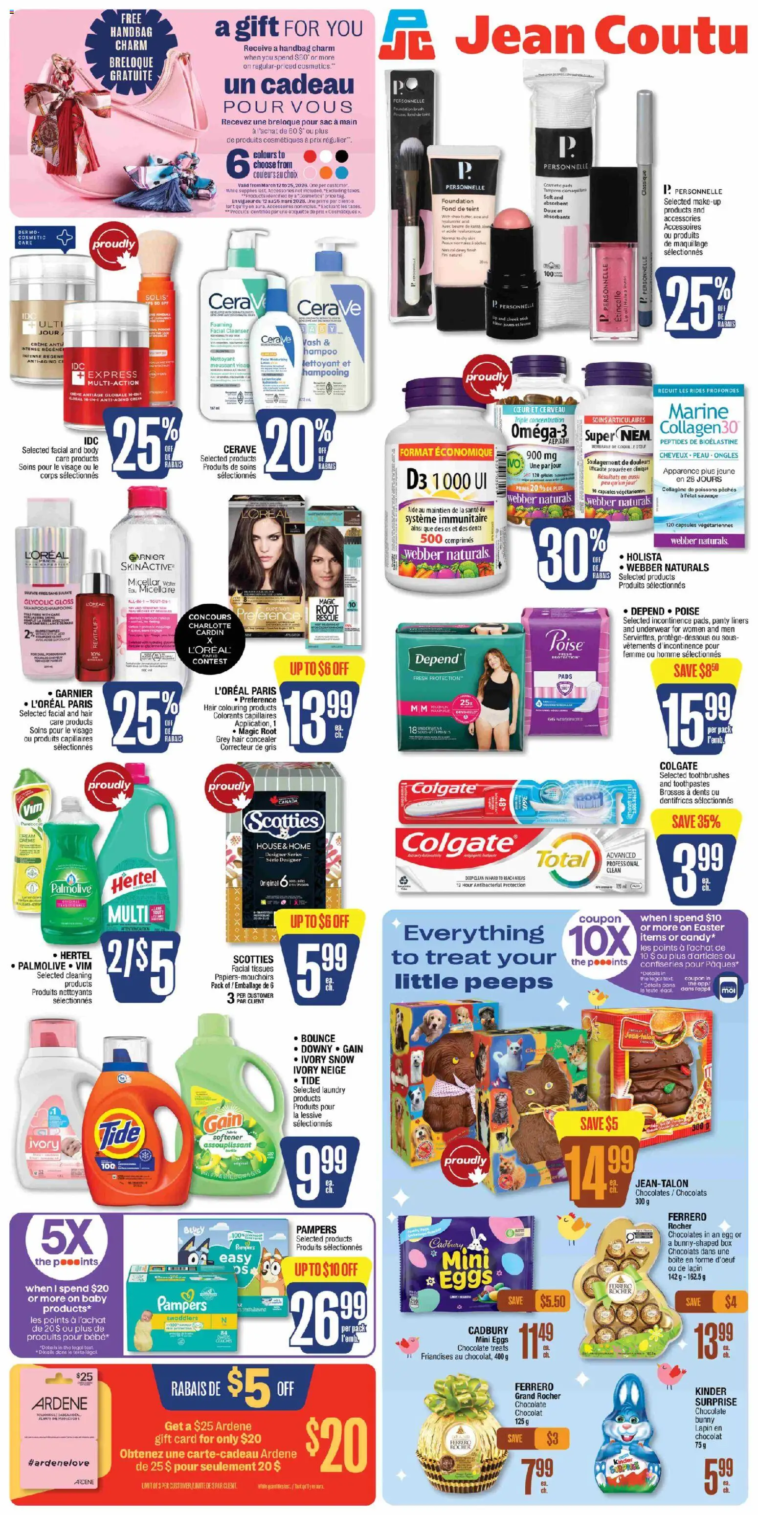 Jean Coutu flyer valid from 12.03.2026 | Page: 2 | Products: Handbag, Concealer, Brush, Box