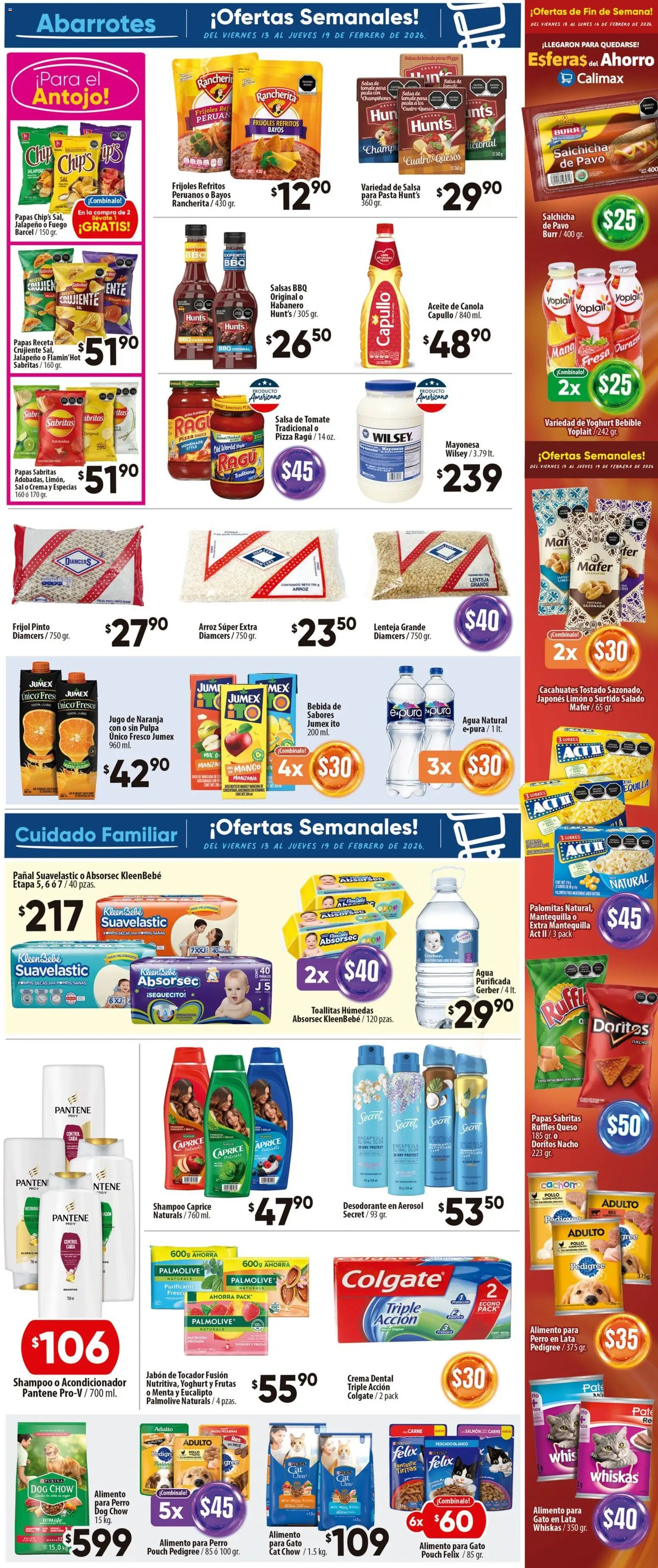 Nuevas ofertas de Calimax válidas en toda la República Mexicana desde el 13.02.2026. ¡Encuentra las mejores ofertas en Calimax folleto Rosarito! | Página: 5 | Productos: Desodorante, Tomate, Pañales, Acondicionador