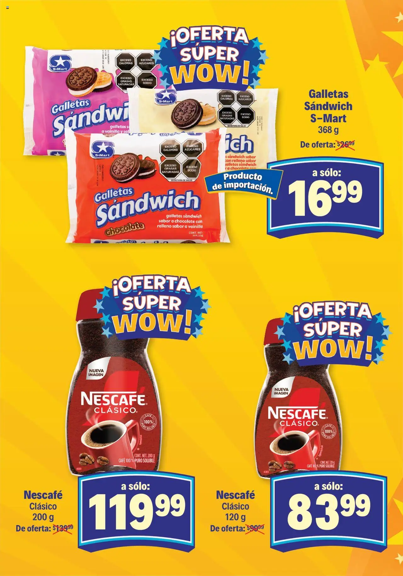 Nuevas ofertas de S-Mart válidas en toda la República Mexicana desde el 07.10.2025. ¡Encuentra las mejores ofertas en S-Mart - Folleto de Feria - Chihuahua! | Página: 1 | Productos: Café, Chocolate, Galletas