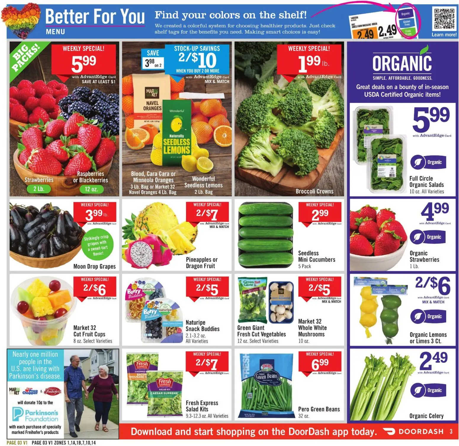 Price Chopper Weekly Ad - valid from 05.04.2026 | Page: 3 | Products: Shelf, Mushrooms, Foundation, Salad
