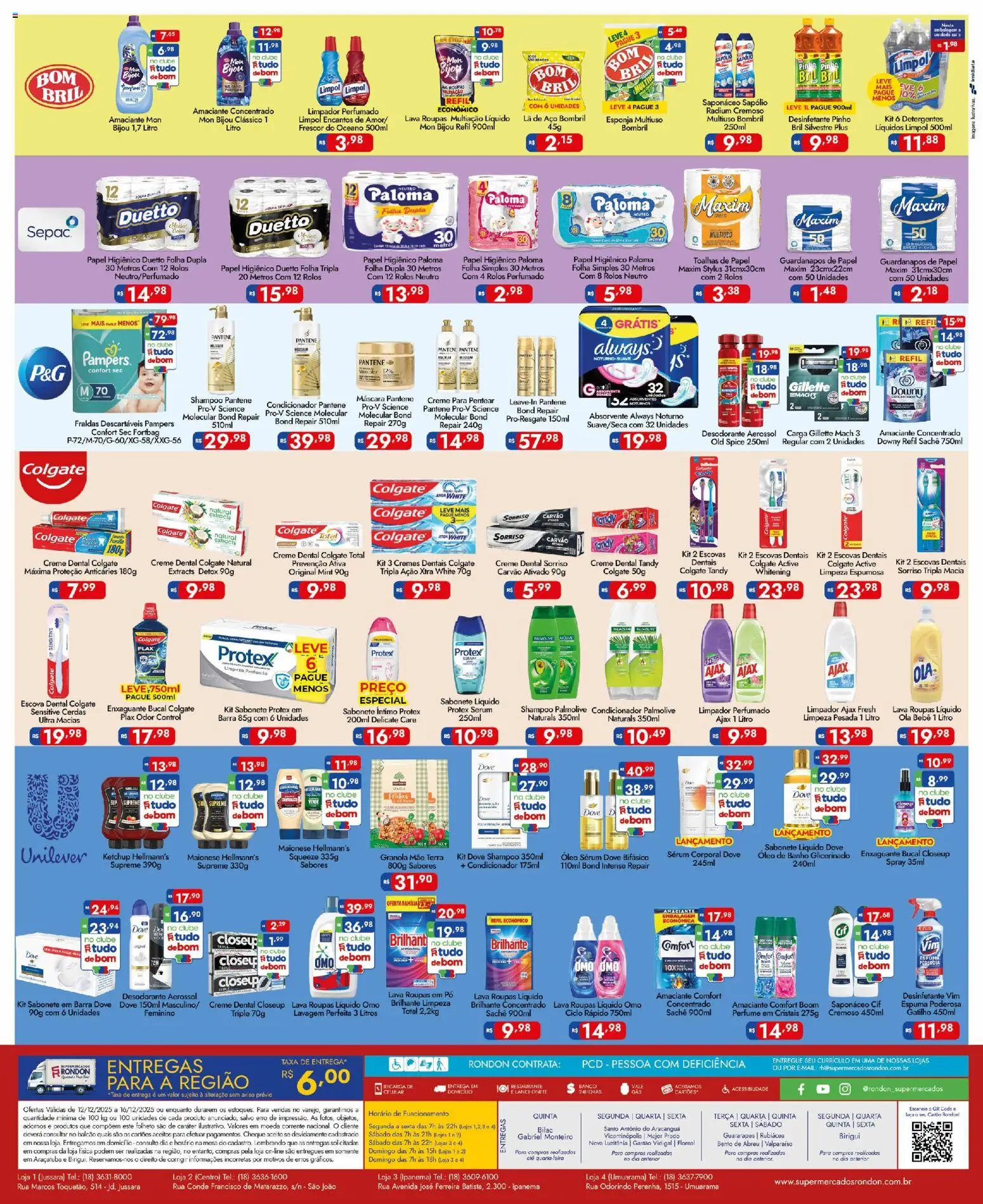 Supermercados Rondon Folheto - válido de 12.12.2025 | Página: 4 | Produtos: Desodorante, Mesa, Óleo, Amaciante