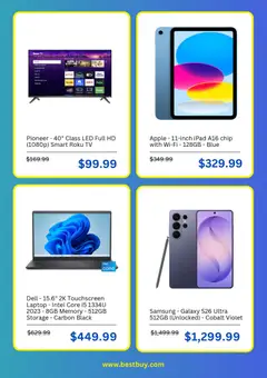 Preview of Best Buy weekly ads valid from 06.03.2026 | Page: 3 | Products: Watch, Tv, Ipad, Laptop