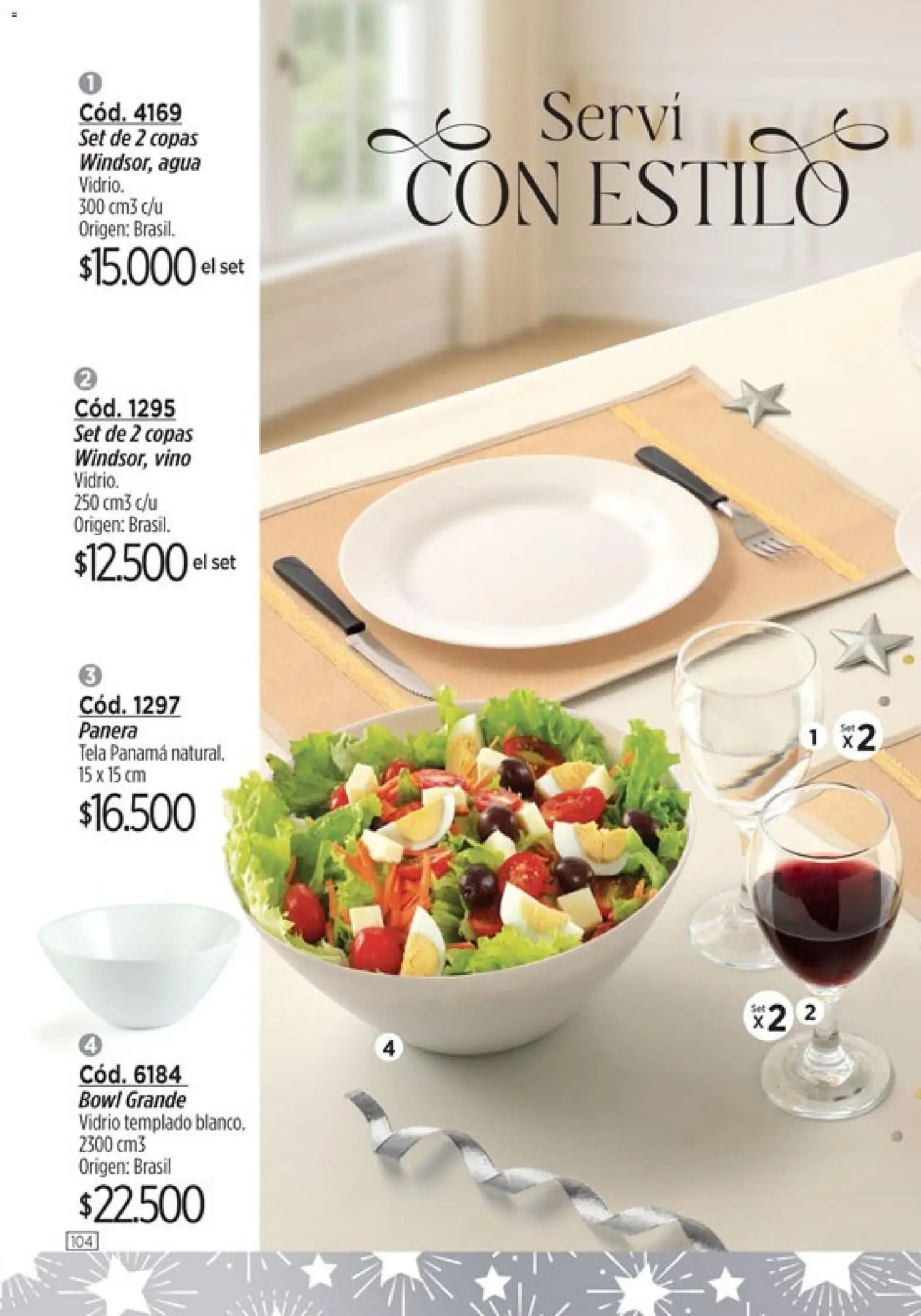 Amodil - Campaña 18/2025 │ válido desde el 30.11.2025 | Página: 104 | Productos: Bowl, Panera, Agua, Vino