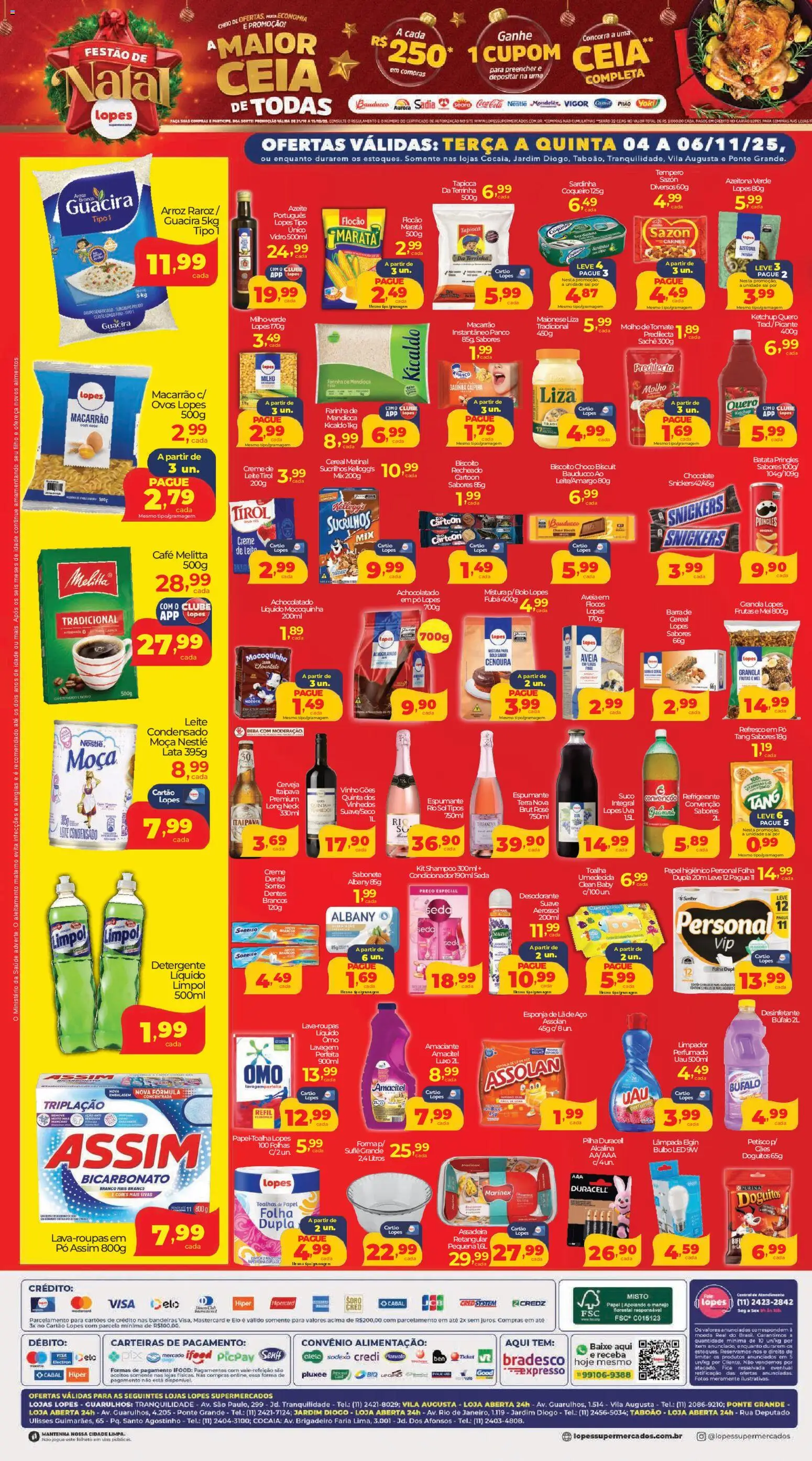 Lopes Supermercados Folheto - válido de 04.11.2025 | Página: 2 | Produtos: Vinho, Arroz, Sardinha, Amaciante