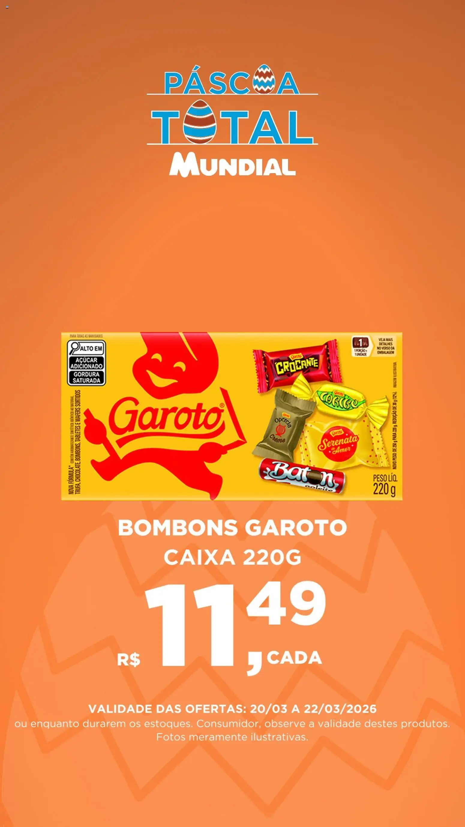 Mundial Folheto - válido de 20.03.2026 | Página: 1 | Produtos: Caixa, Creme, Açúcar