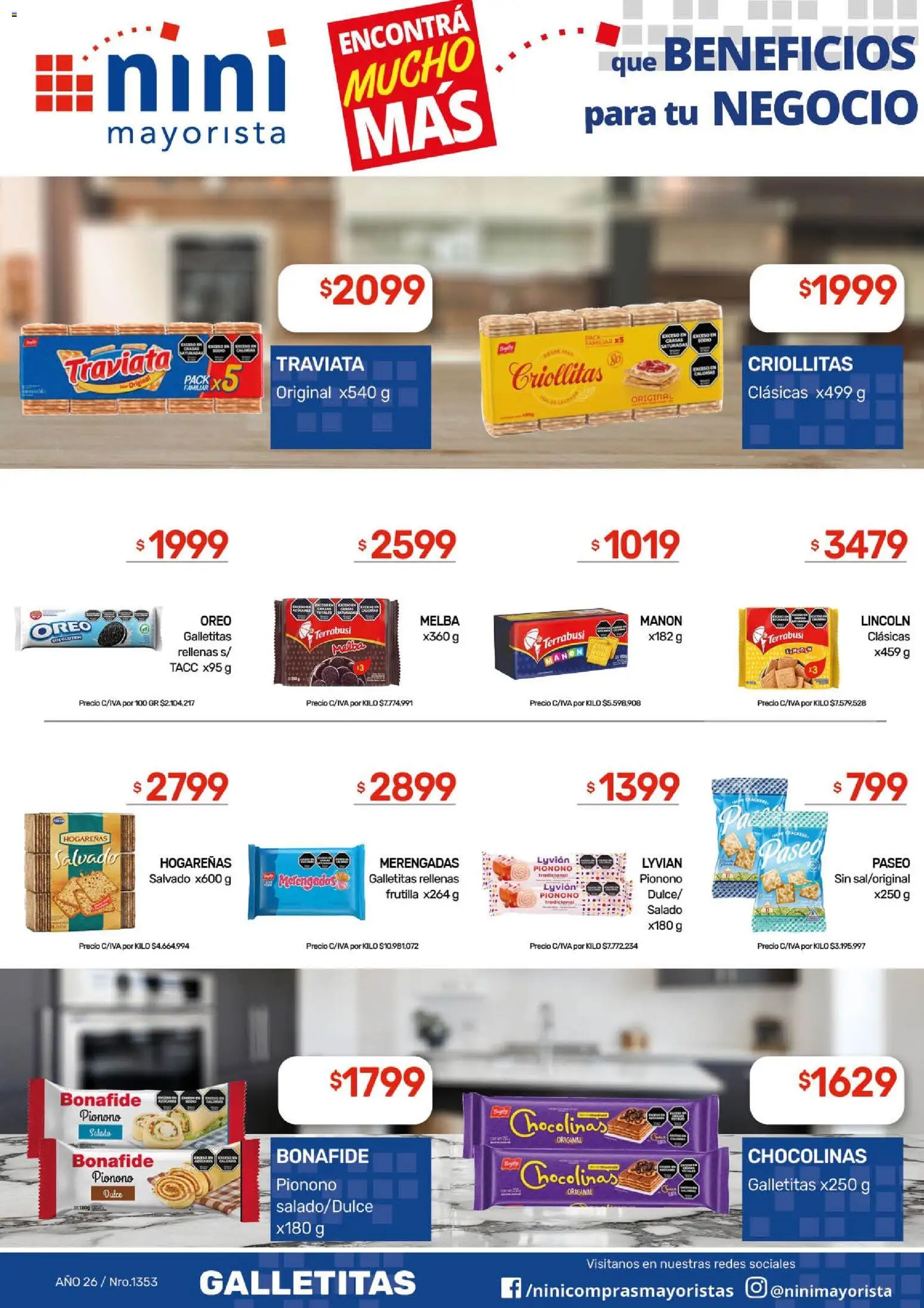 NINI Mayorista ofertas │ válido desde el 30.03.2026 | Página: 31 | Productos: Galletitas, Frutilla, Pionono