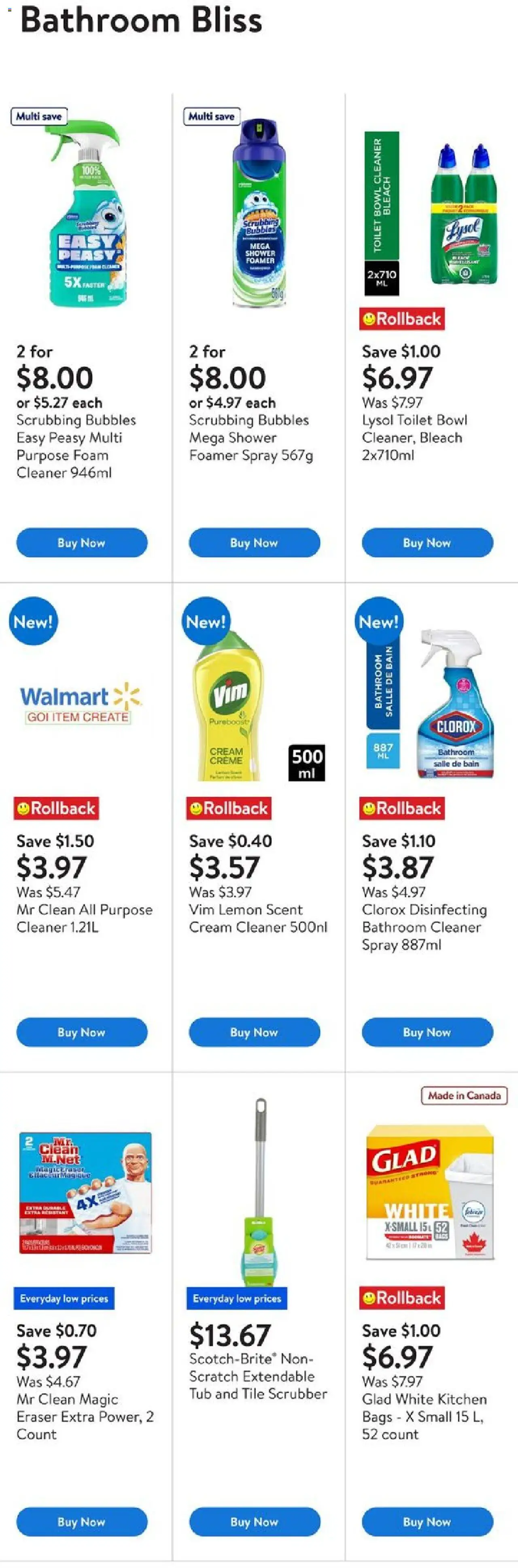 Walmart flyer valid from 11.09.2025 | Page: 2 | Products: Cream, Shower