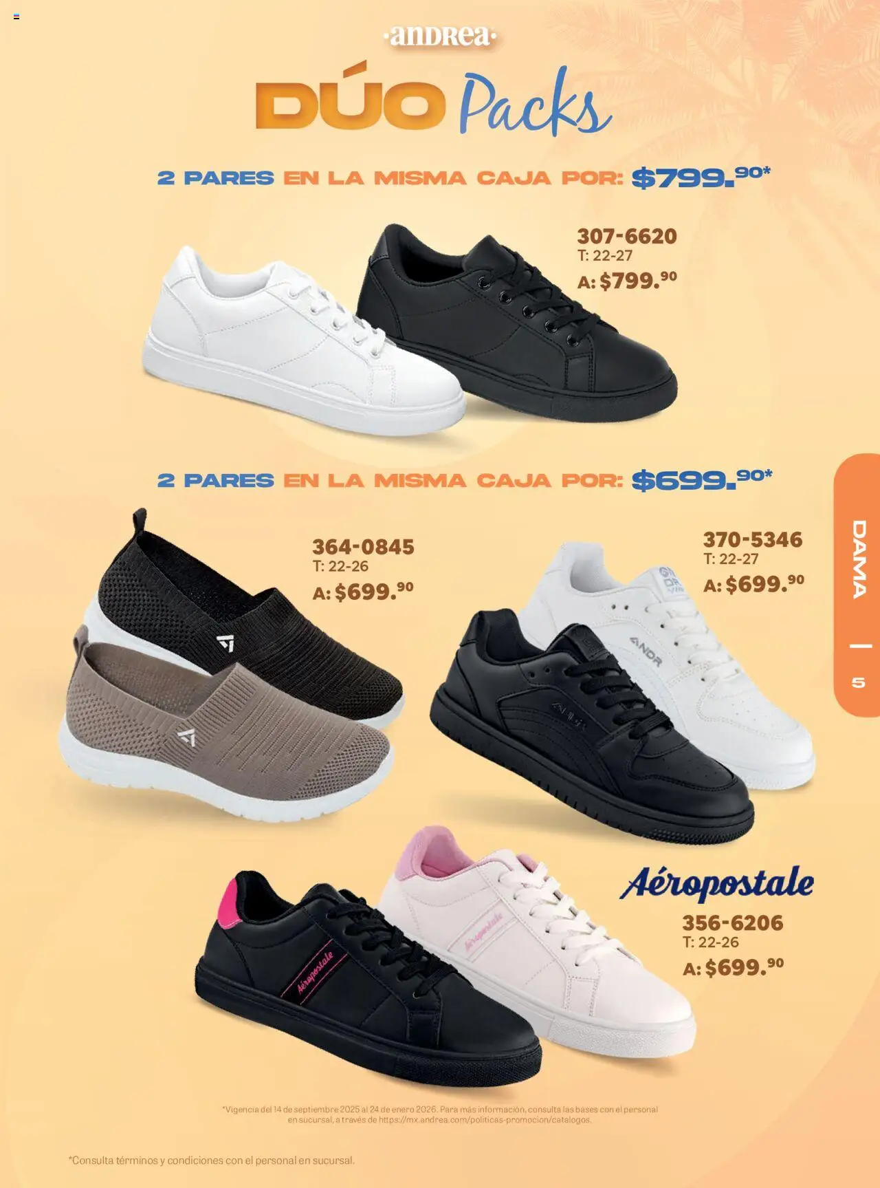 Nuevas ofertas de Andrea válidas en toda la República Mexicana desde el 14.09.2025. ¡Encuentra las mejores ofertas en Andrea - Catálogo Fall Fashion Packs! | Página: 5 | Productos: Caja
