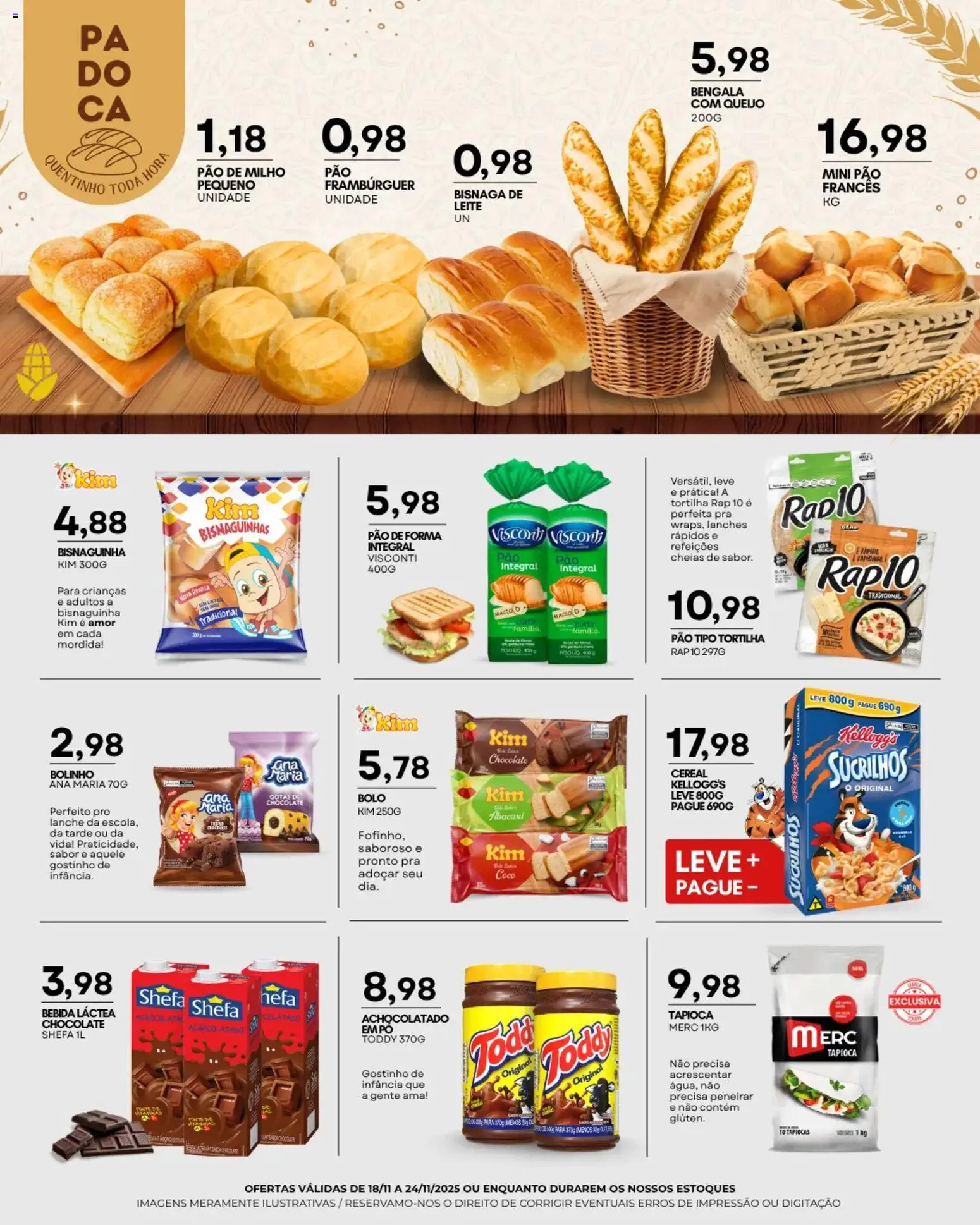 Mercadão Atacadista Folheto - válido de 18.11.2025 | Página: 7 | Produtos: Chocolate, Abacaxi, Bolo, Bebida