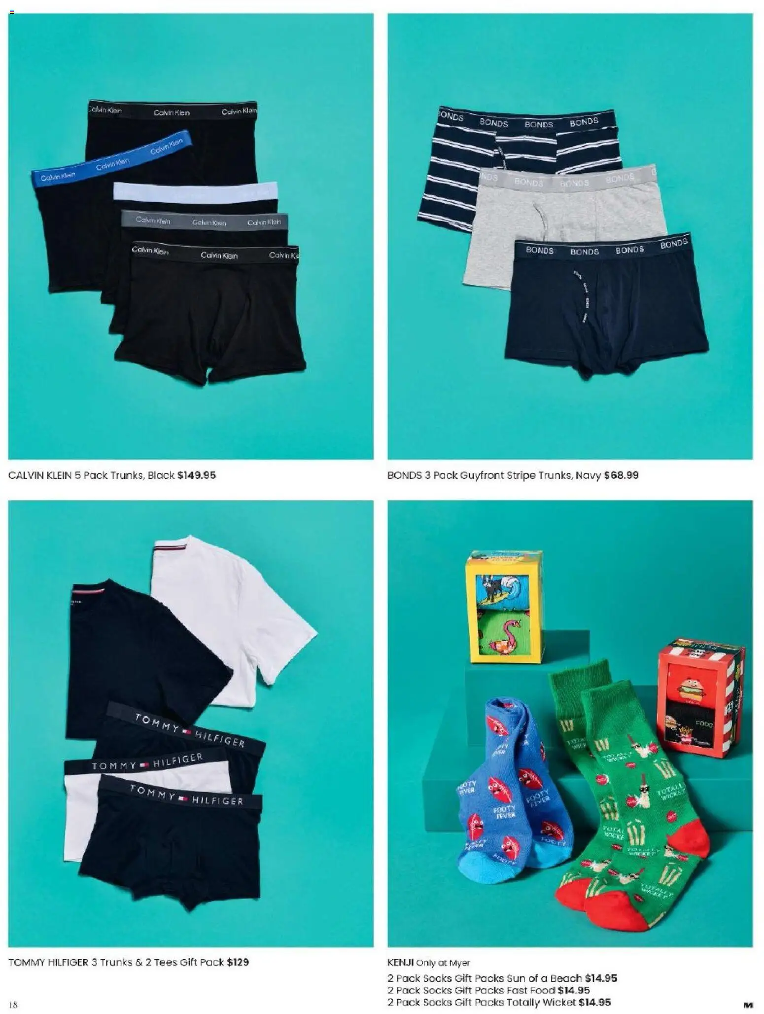 Myer catalogue - valid from 04.12.2025 | Page: 18 | Products: Socks, Trunks