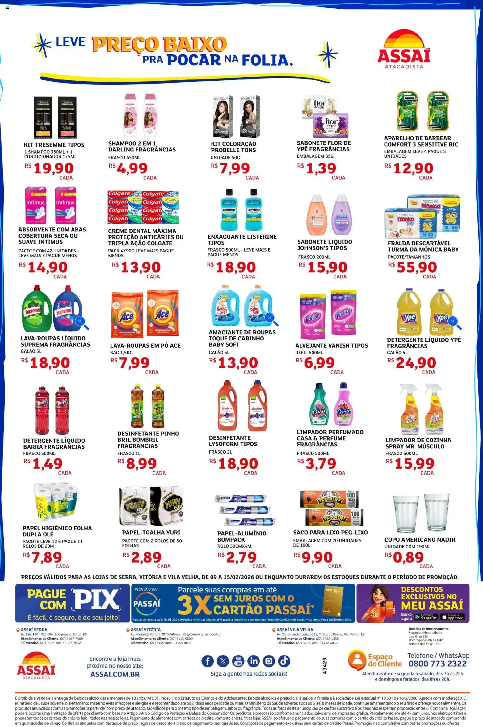 Assaí Atacadista Folheto - válido de 09.02.2026 | Página: 4 | Produtos: Perfume, Alvejante, Vanish, Papel higiênico