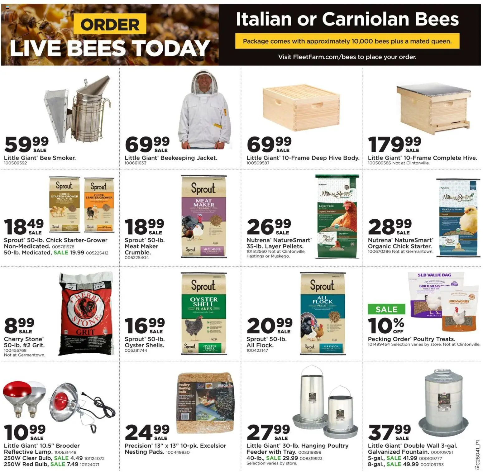 Mills Fleet Farm Weekly Ad - valid from 19.01.2026 | Page: 17 | Products: Pads, Flakes, Starter, Poultry