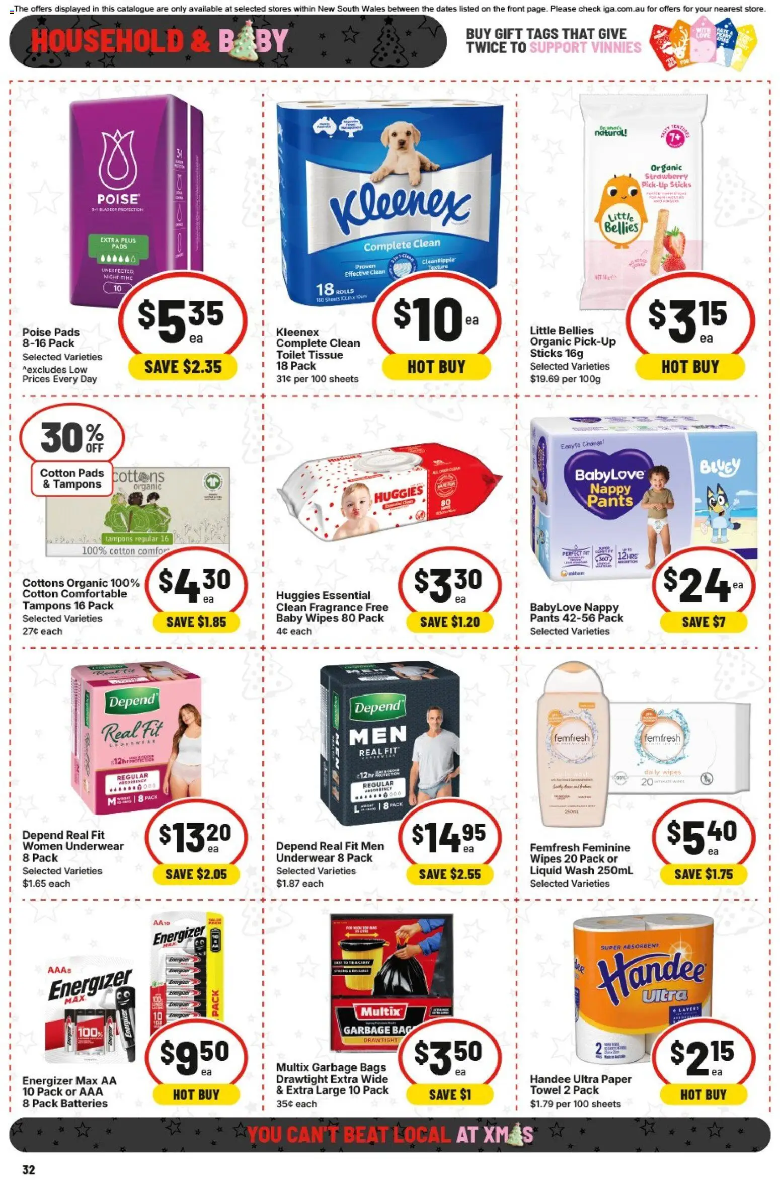 IGA catalogue - valid from 26.11.2025 | Page: 31 | Products: Fragrance, Bag, Cotton pads, Tampons