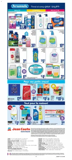 Jean Coutu flyer valid from 14.08.2025 | Page: 4 | Products: Phone, Body wash, Bath, Chocolate