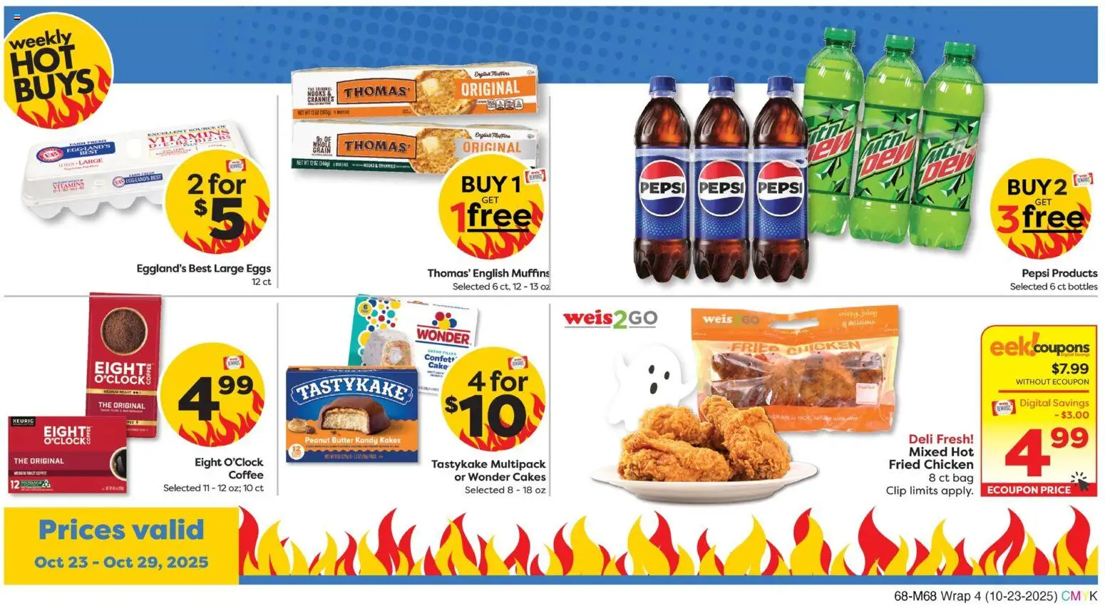 Weis Weekly Circular - MD - valid from 23.10.2025 | Page: 4 | Products: Clip, Eggs, Coffee, Bag