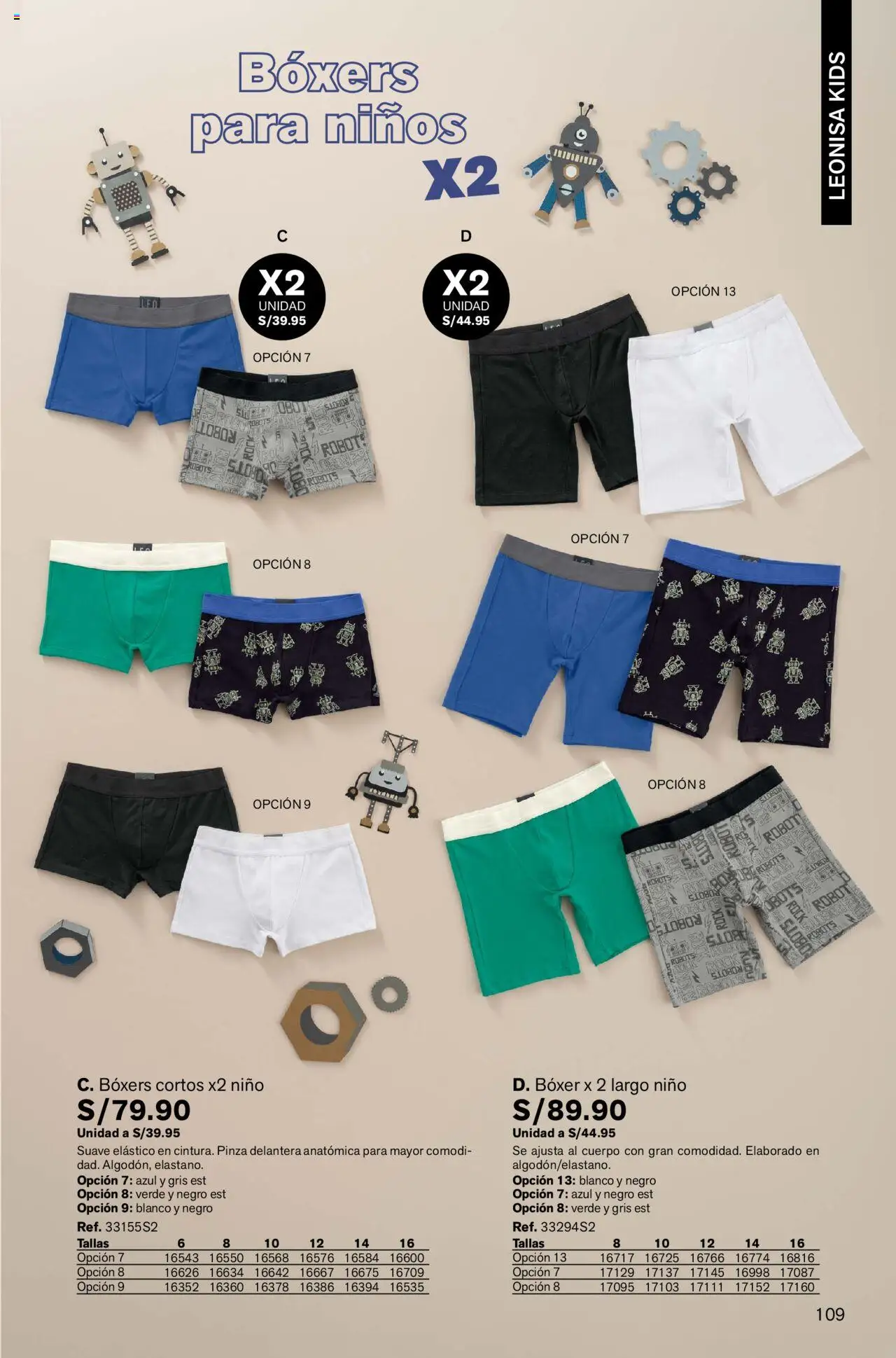Catálogo Leonisa válido desde 22.08.2025 | Página: 109 | Productos: Boxers, Robot