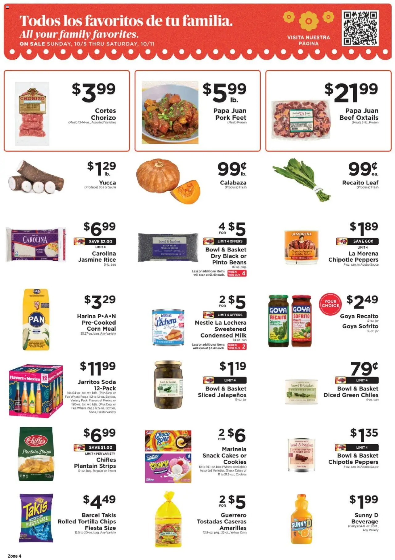 ShopRite Hispanic Online - valid from 02.10.2025 | Page: 1 | Products: Box, Milk, Cookies, Sauce