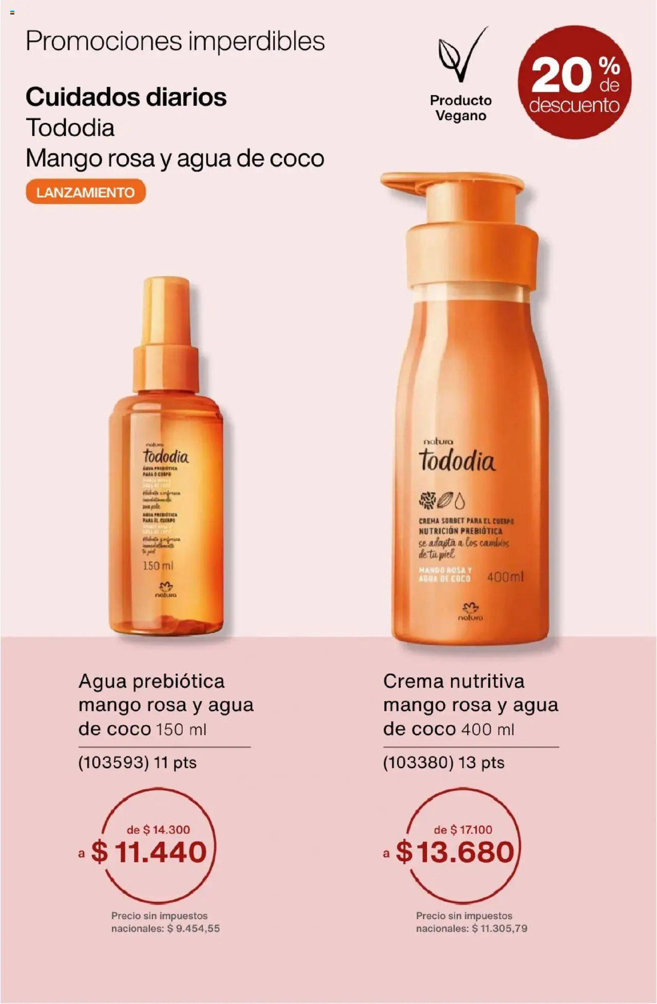 Natura - Catálogo Ciclo 15 │ válido desde el 01.10.2025 | Página: 35 | Productos: Agua, Mango, Crema