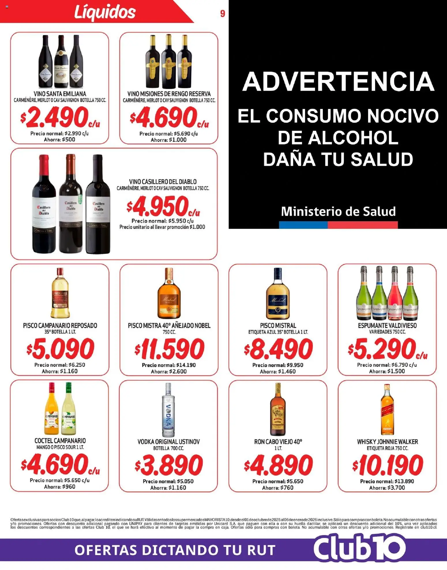 Mayorista 10 Ofertas │ válido desde el 01.10.2025 | Página: 9 | Productos: Mango, Botella, Vino, Vodka