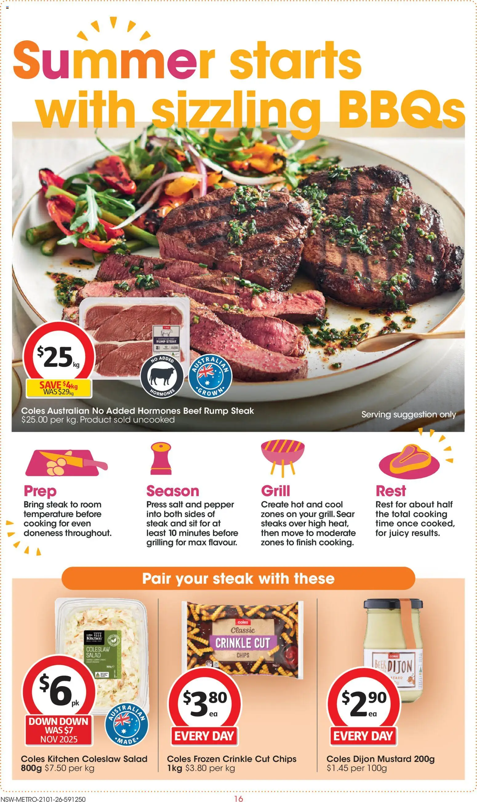 Coles catalogue - valid from 21.01.2026 | Page: 16 | Products: Mustard, Steak, Pepper, Grill