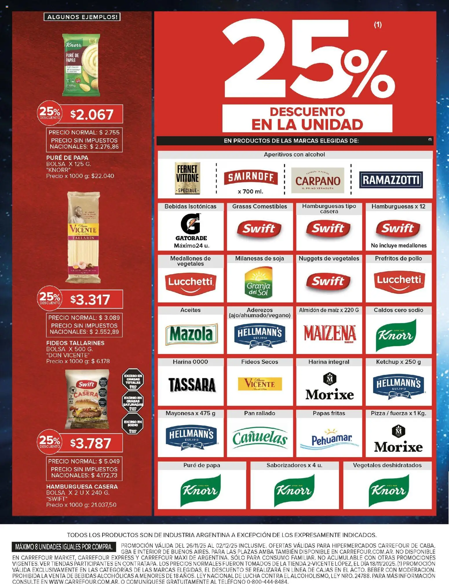 Carrefour ofertas │ válido desde el 26.11.2025 | Página: 10 | Productos: Pollo, Harina, Fideos, Pan rallado