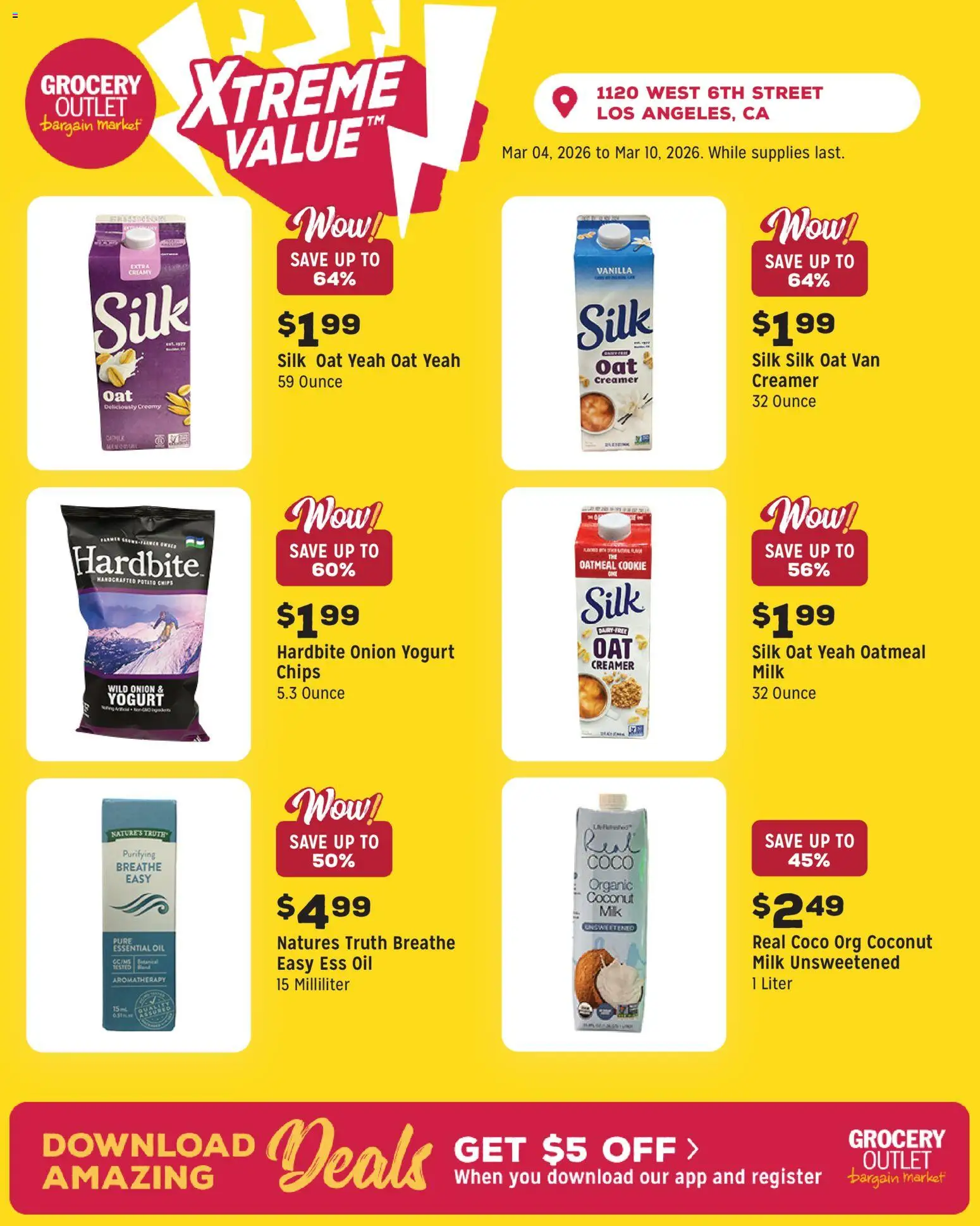 Grocery Outlet Weekly Ad - CA - valid from 04.03.2026 | Page: 8 | Products: Yogurt, Oil, Chips, Onion