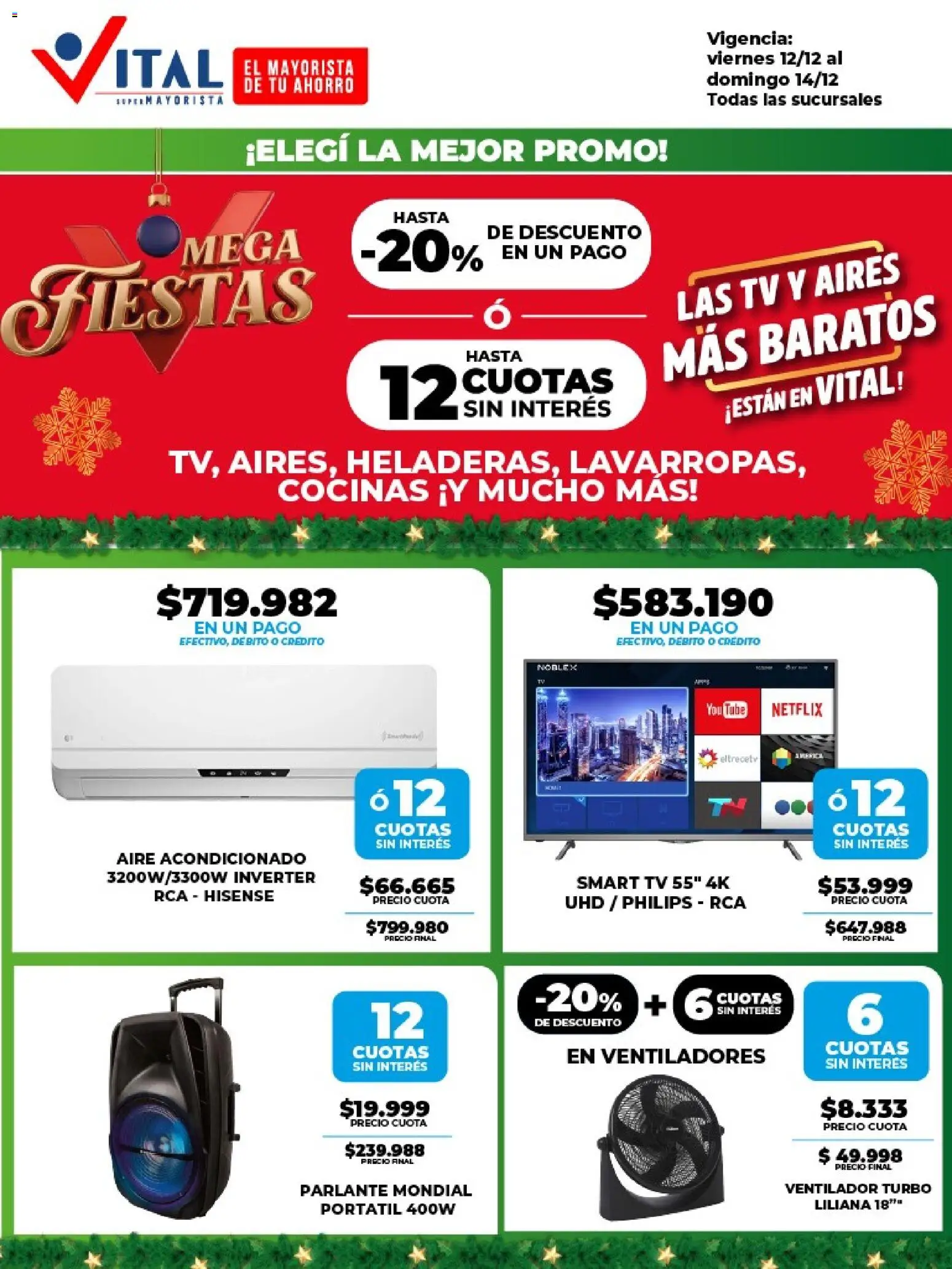 Vital - Ofertas fin │ válido desde el 12.12.2025 | Página: 4 | Productos: Aire acondicionado, Ventilador, Parlante