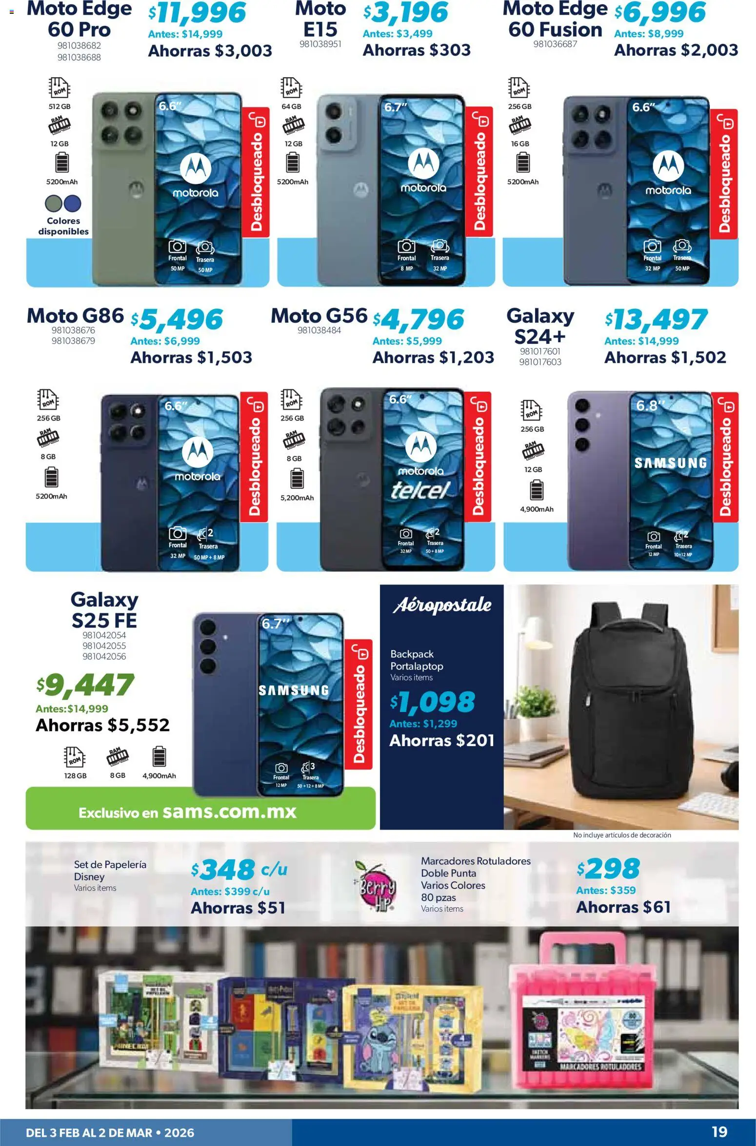 Nuevas ofertas de Sam's Club válidas en toda la República Mexicana desde el 03.02.2026. ¡Encuentra las mejores ofertas en Sam's Club catálogo! | Página: 19