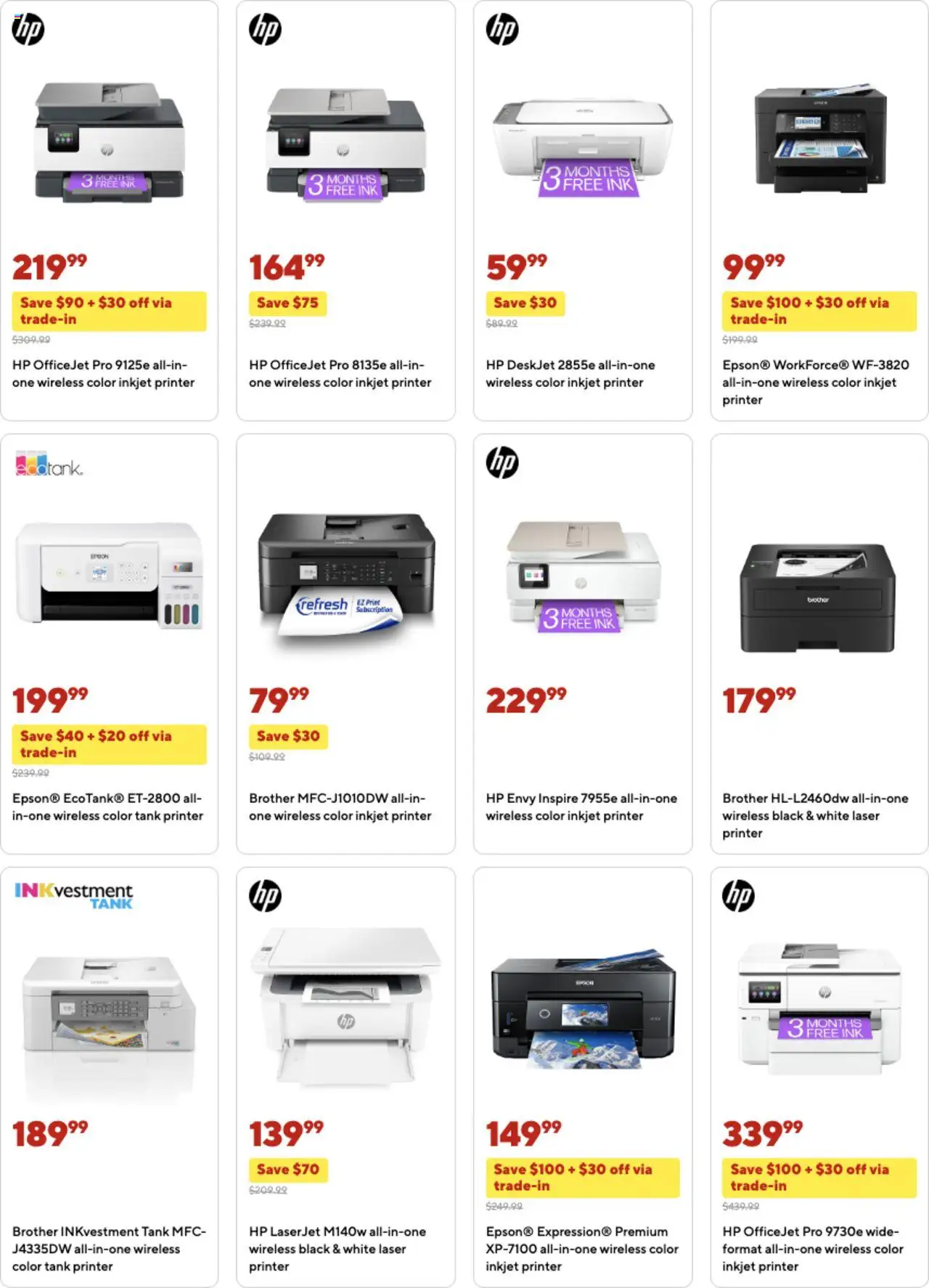Staples Weekly Ad - valid from 21.09.2025 | Page: 3 | Products: Ink, Printer