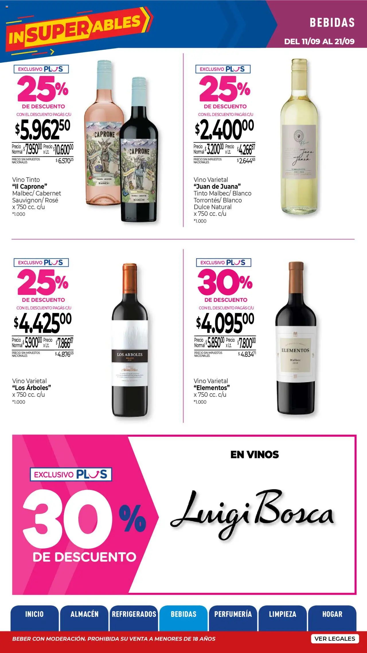 La Anonima - Insuperables - z3 │ válido desde el 11.09.2025 | Página: 21 | Productos: Vino