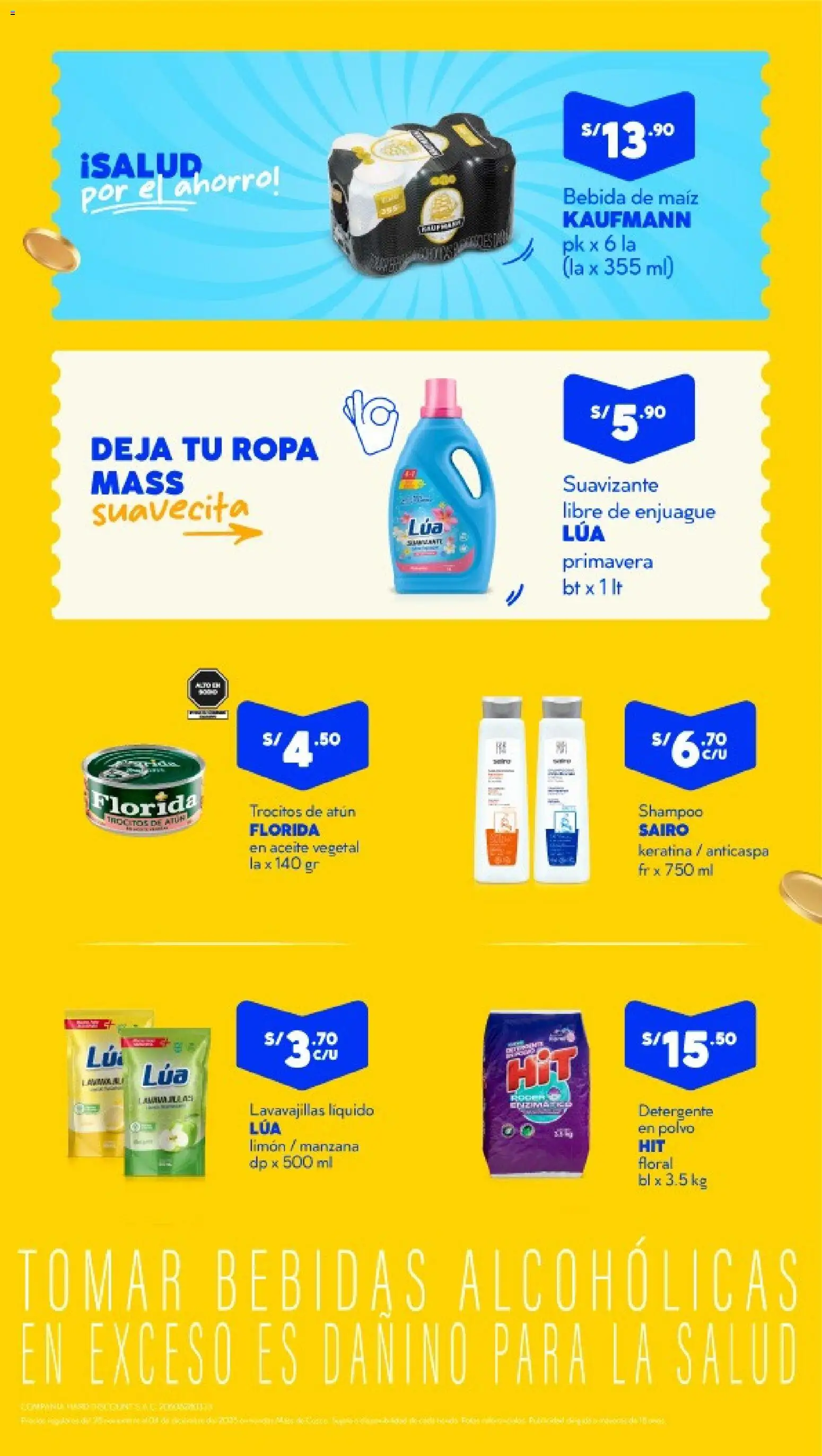 Catálogo Mass válido desde 28.11.2025 | Página: 2 | Productos: Shampoo, Detergente, Ropa, Lavavajillas