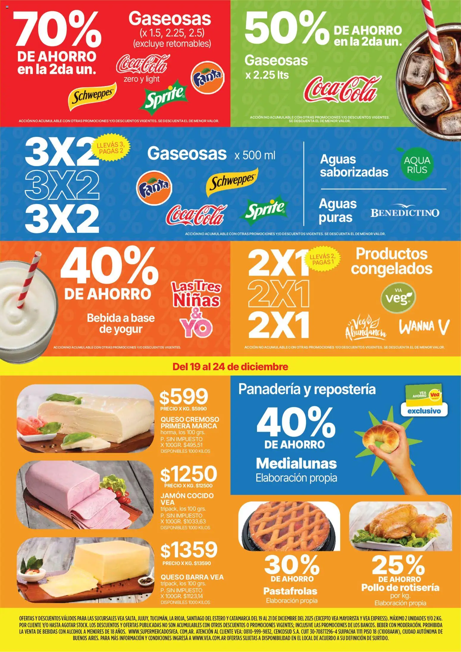 Vea - Oferta fin de semana │ válido desde el 19.12.2025 | Página: 2 | Productos: Panadería, Jamón cocido, Queso, Yogur
