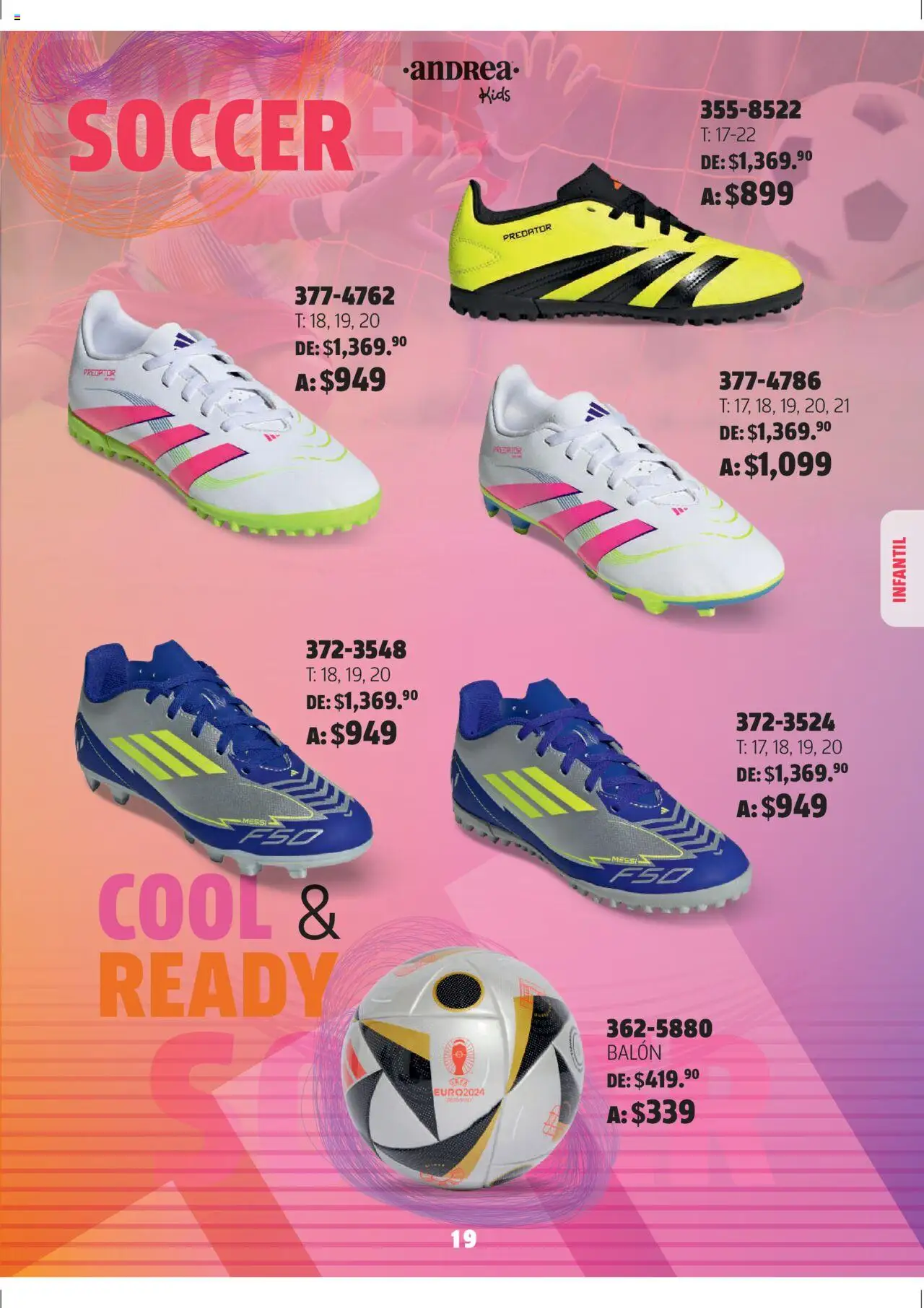 Nuevas ofertas de Andrea válidas en toda la República Mexicana desde el 03.08.2025. ¡Encuentra las mejores ofertas en Andrea - Catálogo Adidas Week! | Página: 19