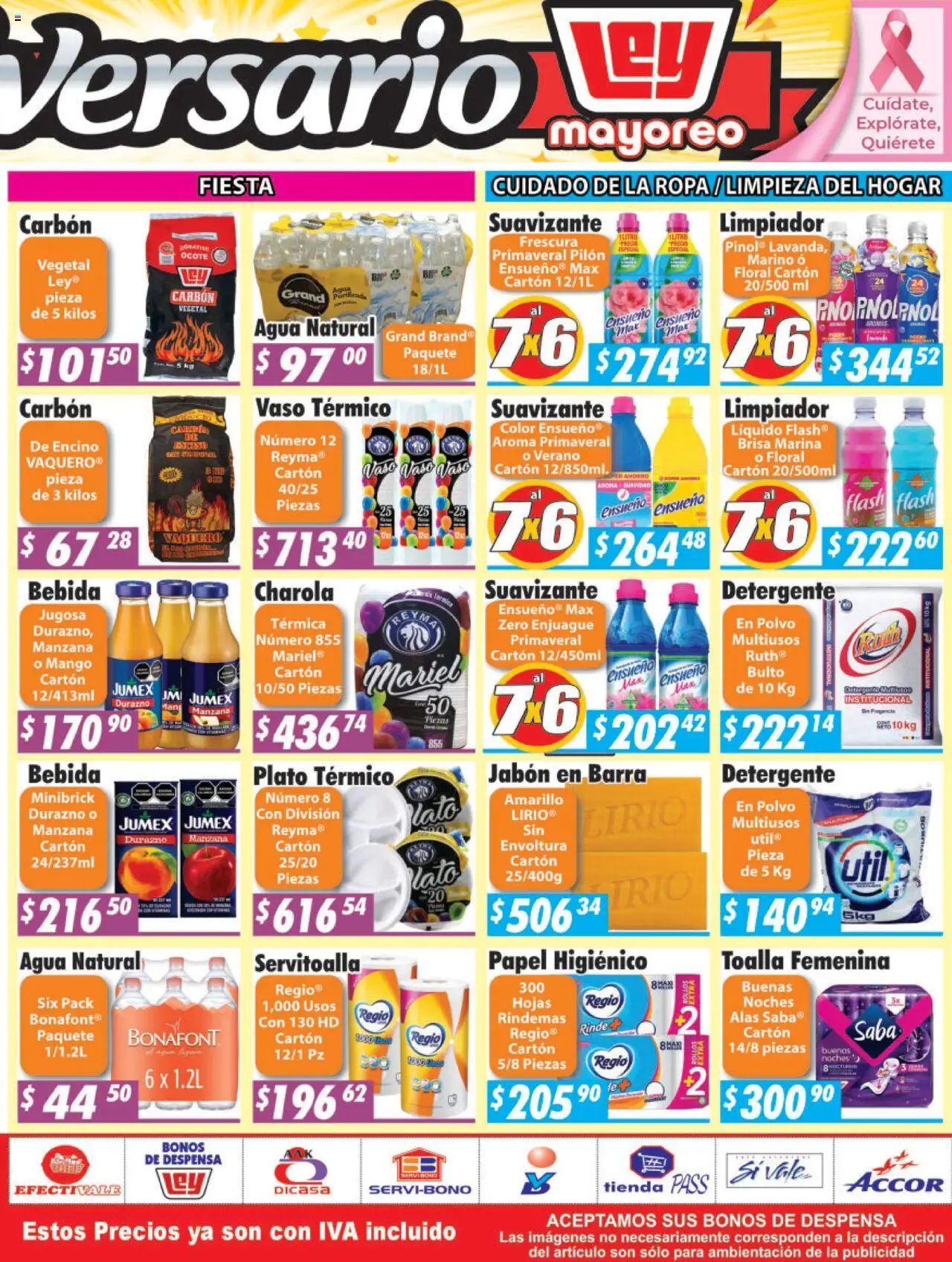 Nuevas ofertas de Casa Ley válidas en toda la República Mexicana desde el 13.10.2025. ¡Encuentra las mejores ofertas en Casa Ley - Folleto Mayoreo! | Página: 4 | Productos: Durazno, Agua, Barra, Polvo