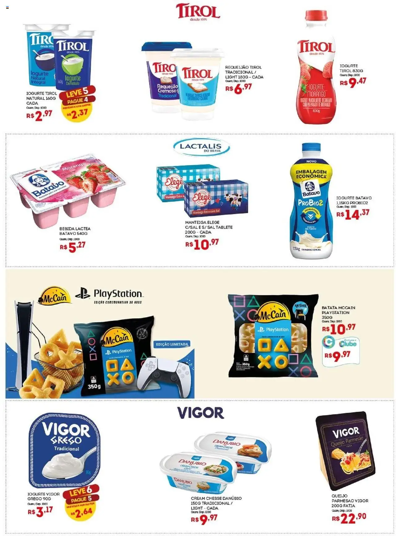 Bistek Supermercados Folheto - válido de 30.07.2025 | Página: 14 | Produtos: Manteiga, Queijo, Iogurte, Playstation