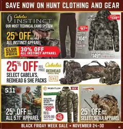Preview of Cabela's weekly ads valid from 24.11.2025 | Page: 47 | Products: Jacket, Pants, Hunting Jacket