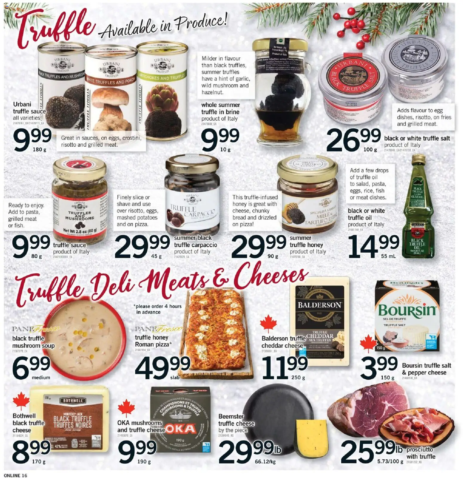 Fortinos flyer valid from 11.12.2025 | Page: 16 | Products: Fish, Potatoes, Cheese, Pizza
